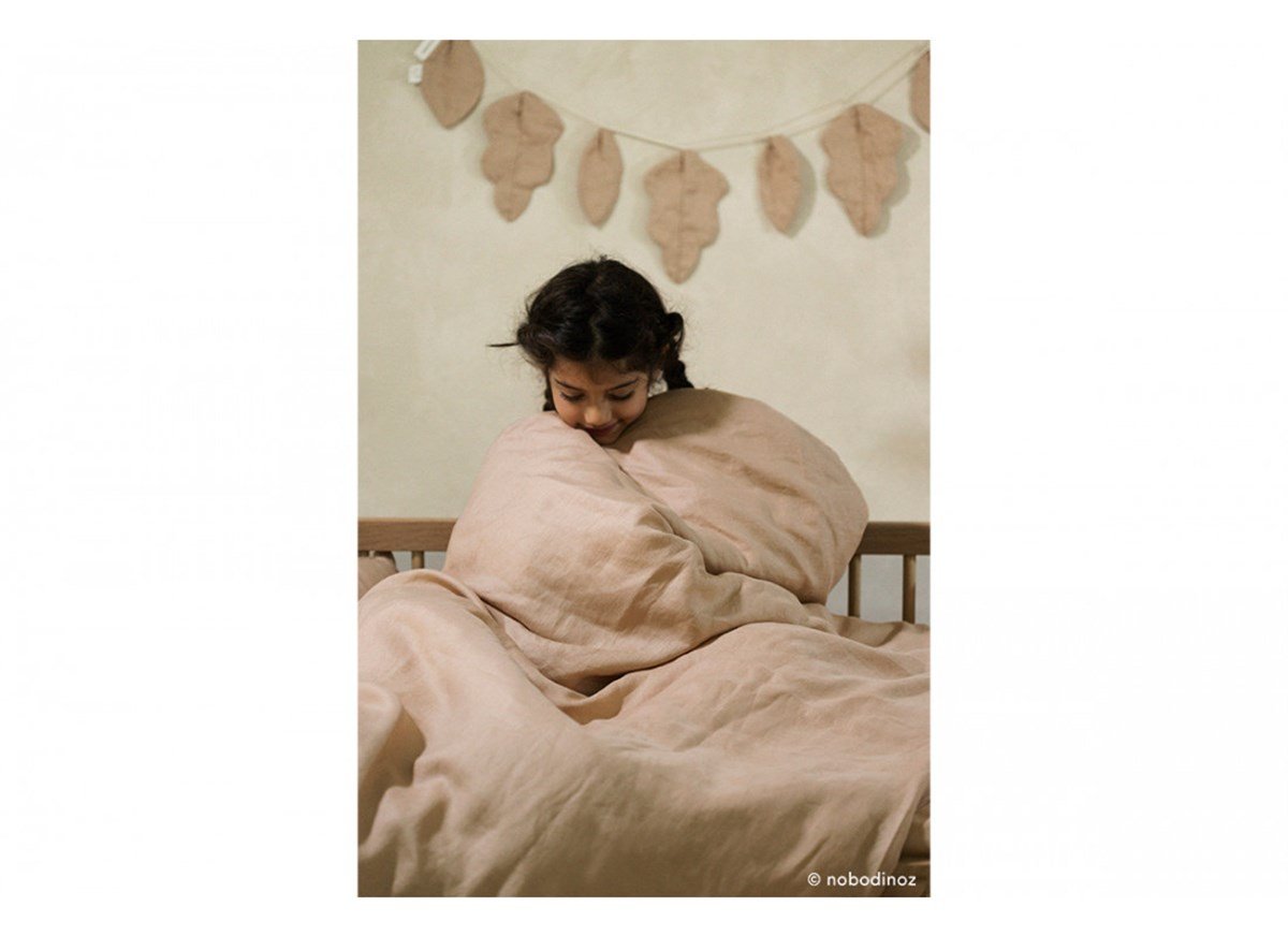 Lin Francais Yaprak Garland,Sand    