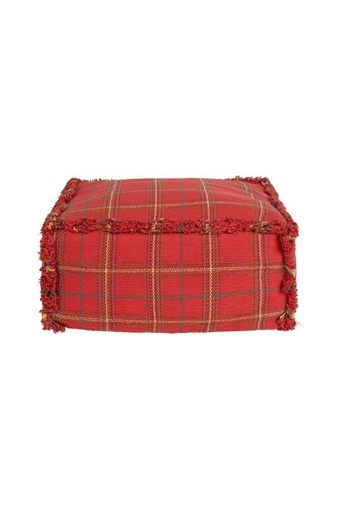 Lorena Canals Çocuk Odası Pufu, Tartan Mapple Red