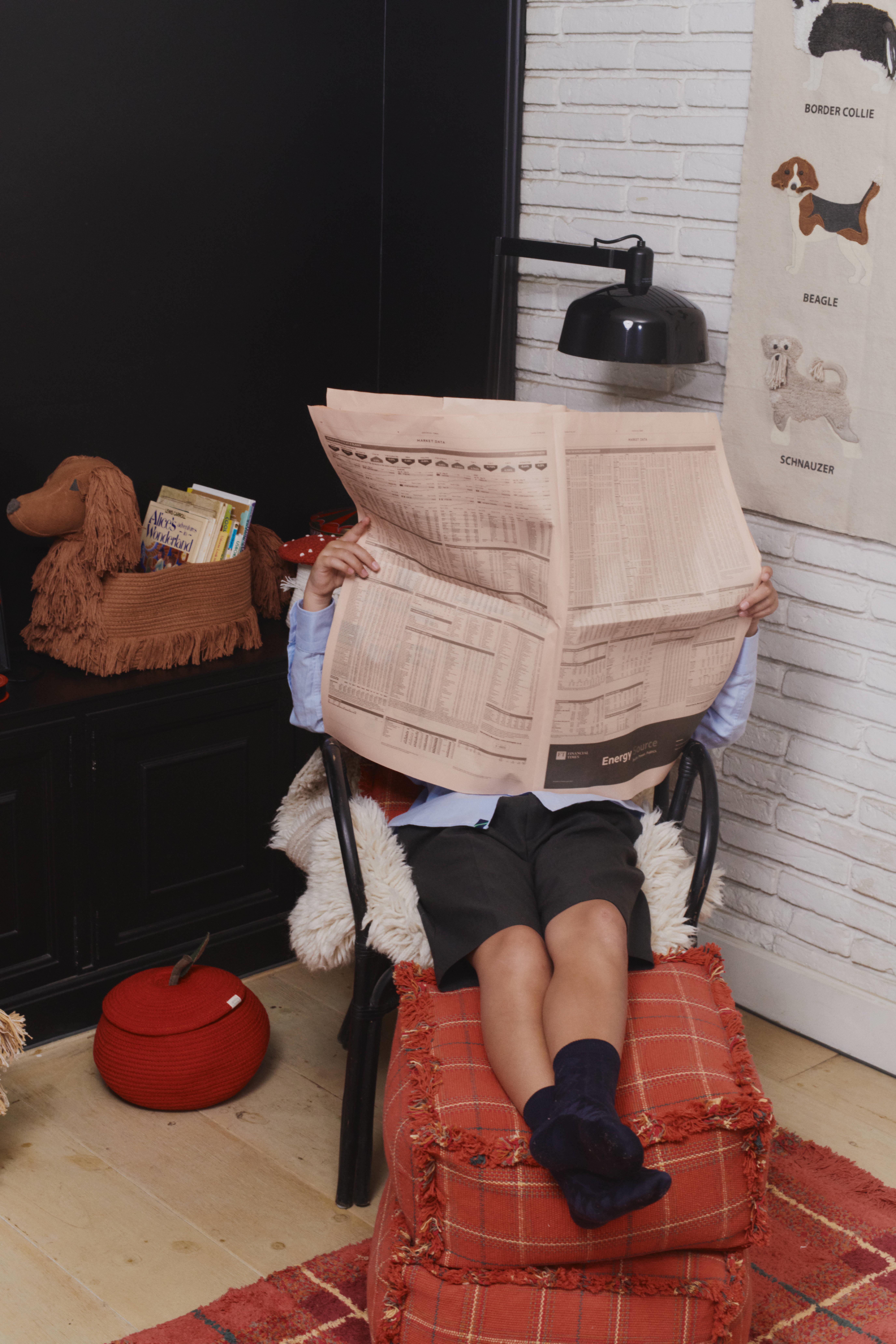 Lorena Canals Çocuk Odası Pufu, Tartan Mapple Red