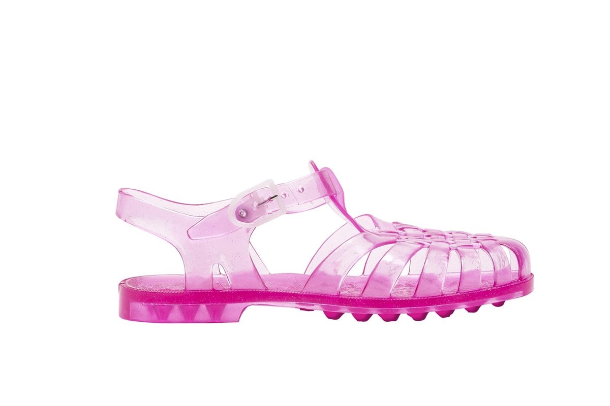 Meduse Sun Rose Paillete Sandals- Çocuk Sandalet Şeffaf Pembe