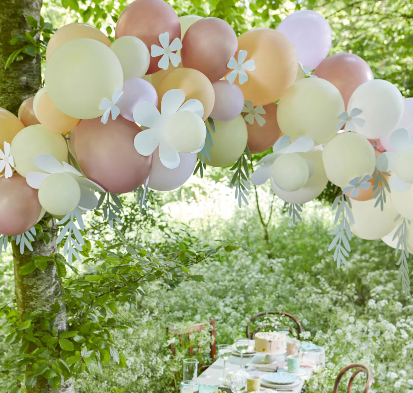 Meri Meri - Papatya Balon Zinciri - Pastel - 51 Balon