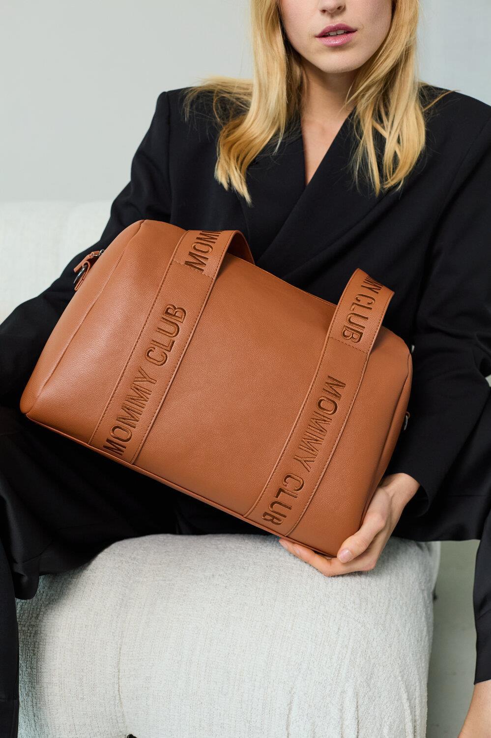 Mommy  Club Bag, Vegan Deri Kahve