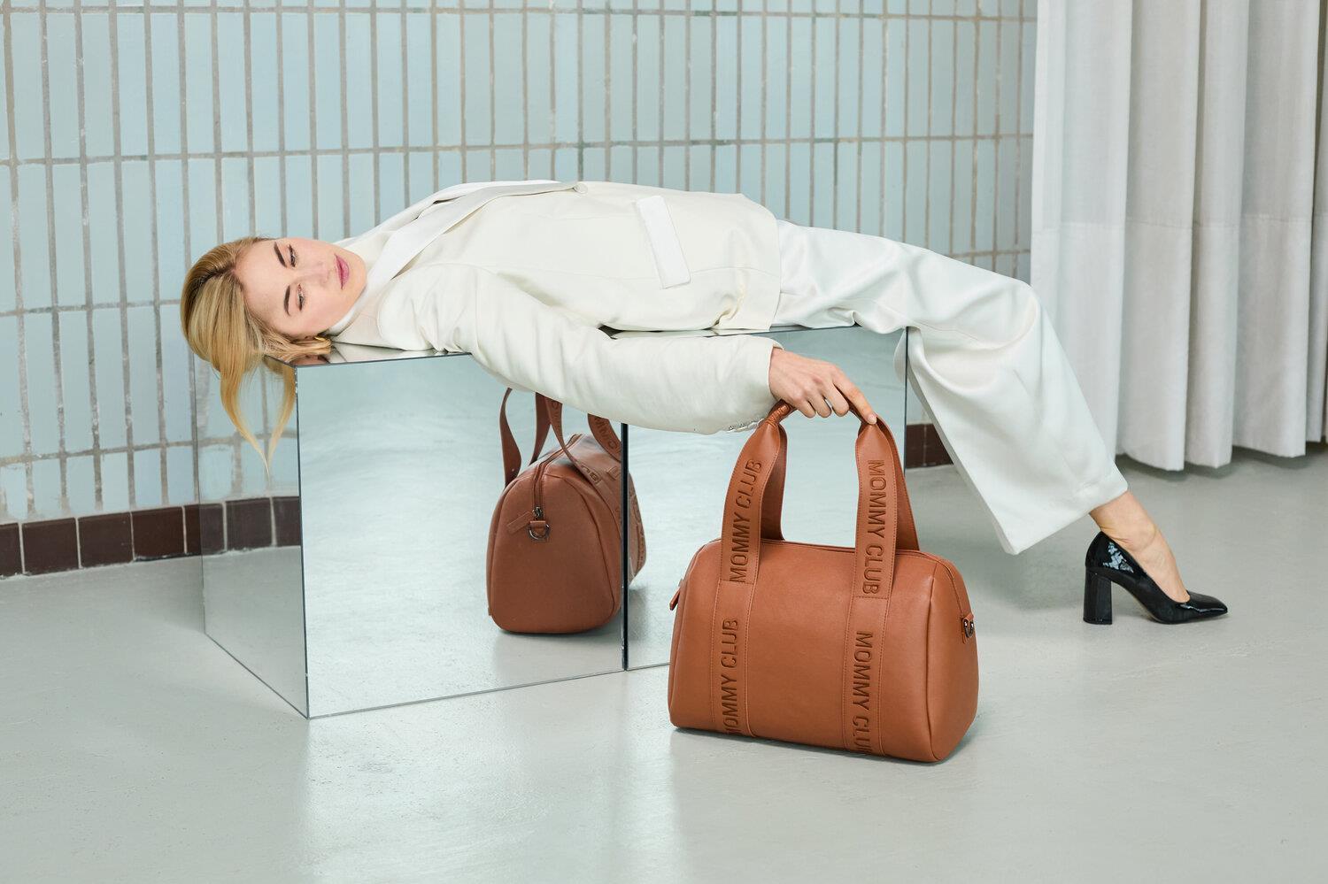 Mommy  Club Bag, Vegan Deri Kahve