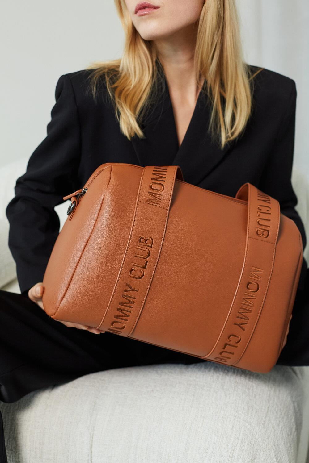 Mommy  Club Bag, Vegan Deri Kahve