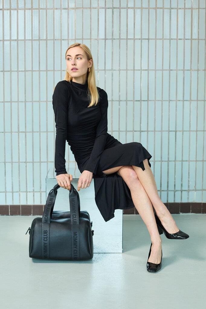 Mommy  Club Bag, Vegan Deri Siyah