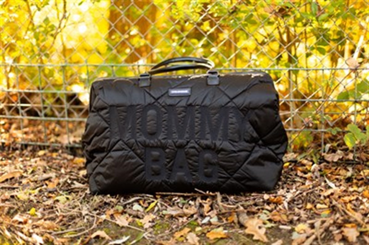 Mommy Bag, Anne Bebek Bakım Çantası Puffy, Siyah