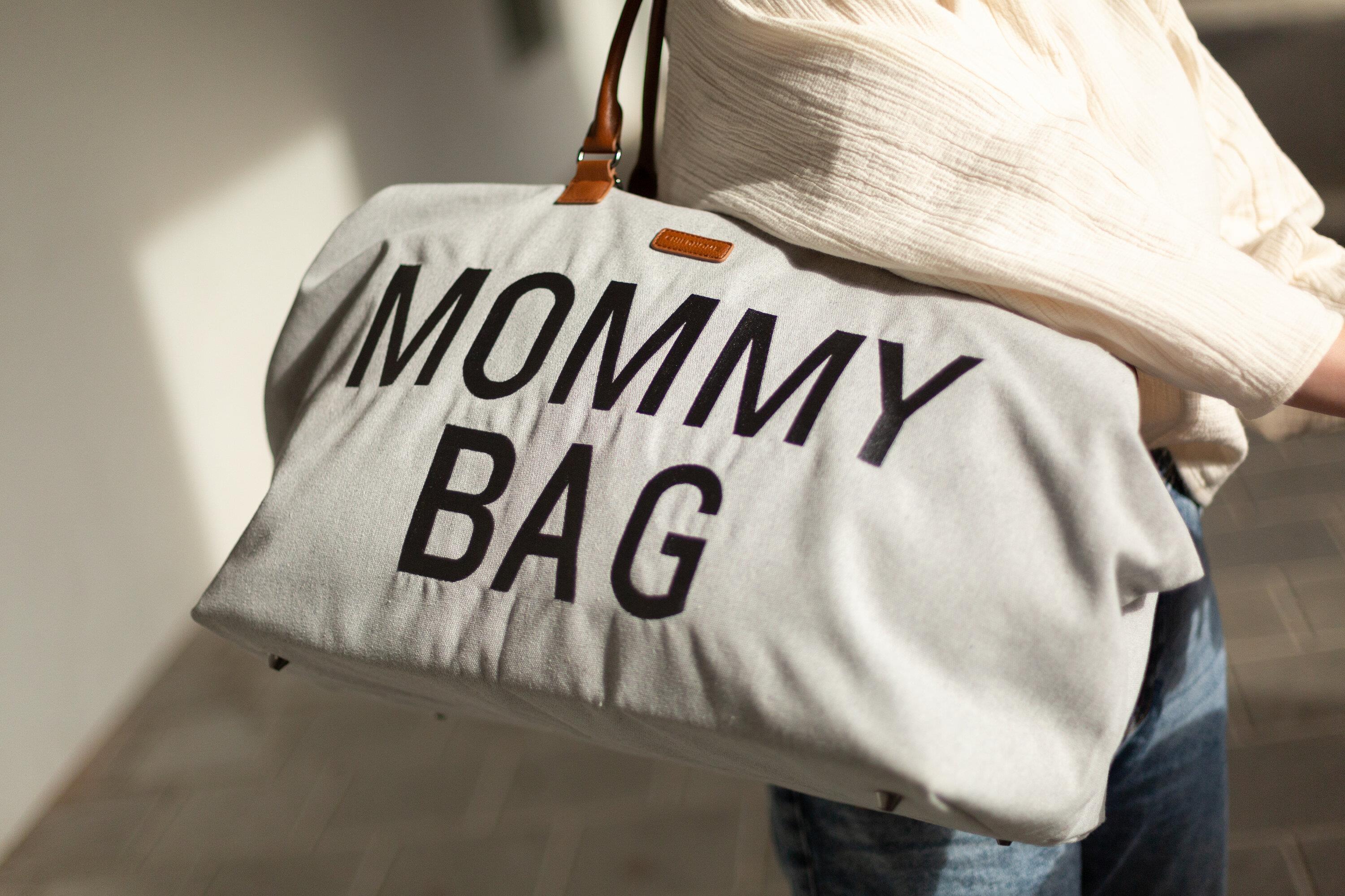 Mommy Bag Çanta, Kanvas Gri