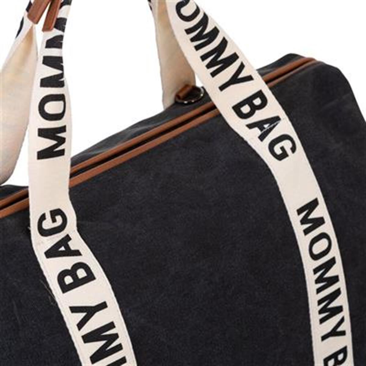 Mommy Bag Çanta, Signature Kanvas Black