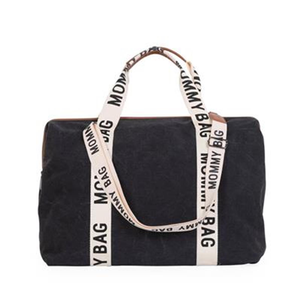 Mommy Bag Çanta, Signature Kanvas Black