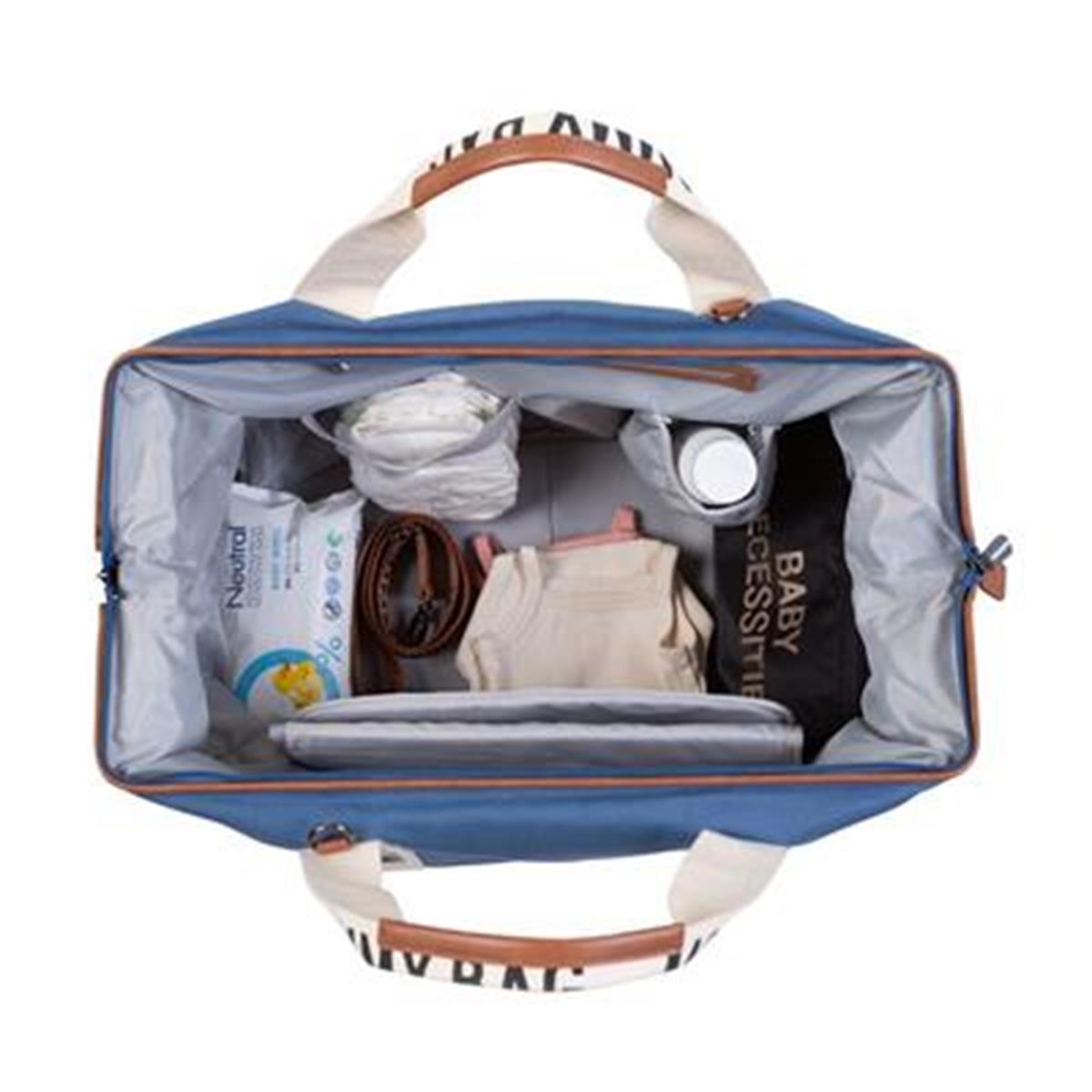 Mommy Bag Çanta, Signature Kanvas Indigo