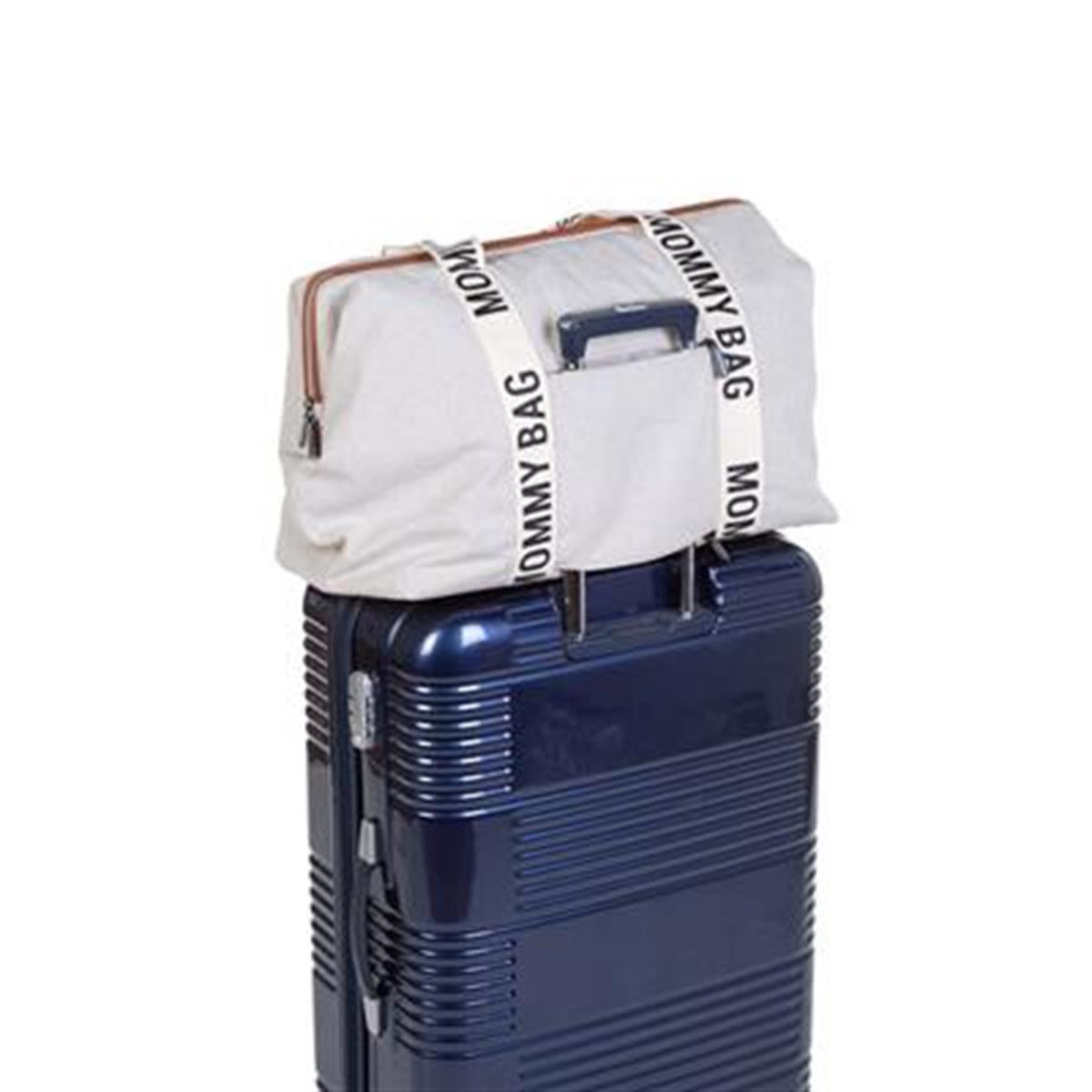 Mommy Bag Çanta, Signature Kanvas Krem