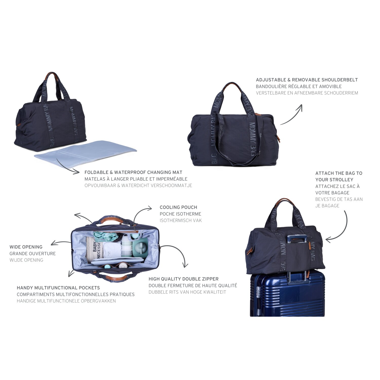 Mommy Bag Çanta, Urban Koyu Gri