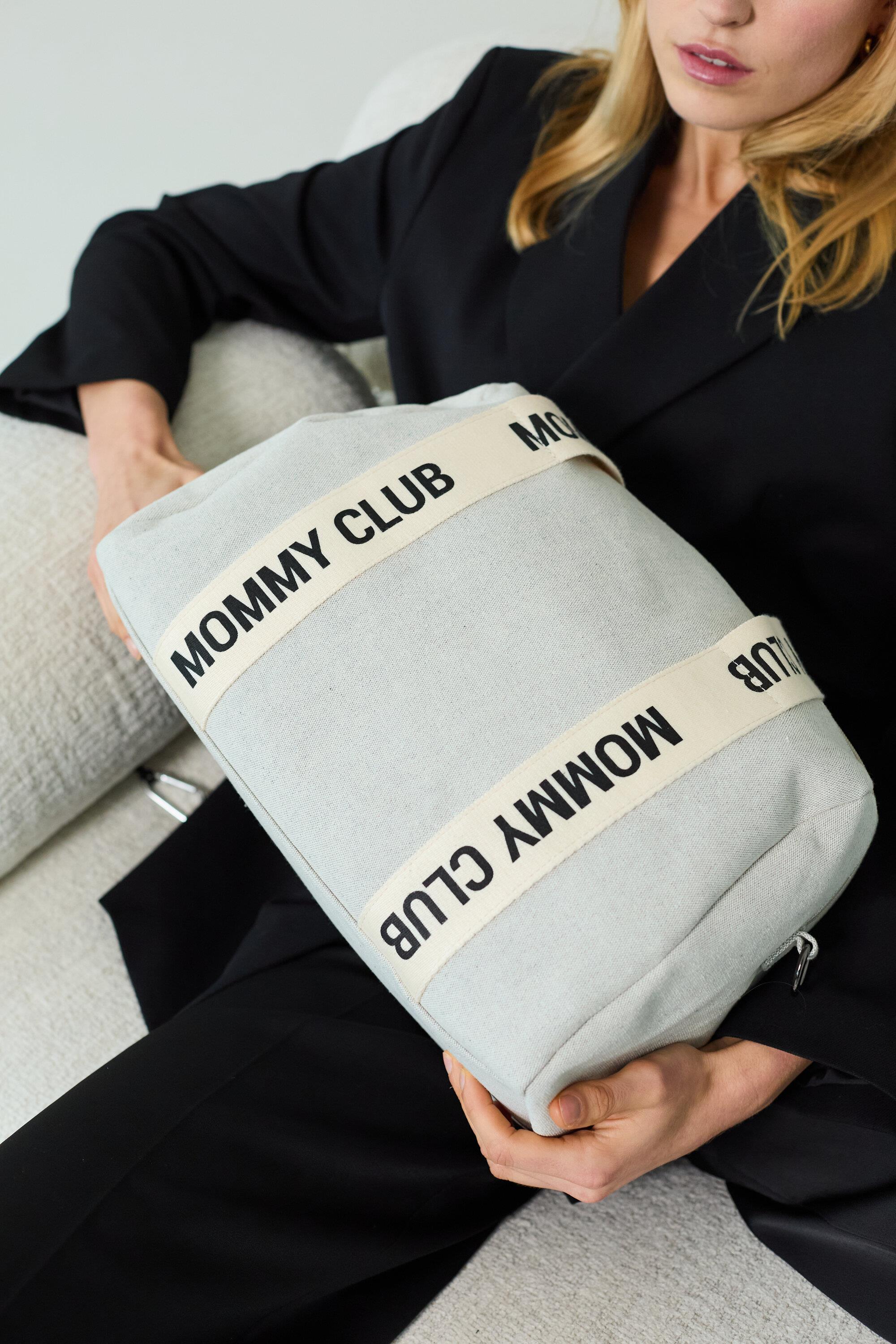 Mommy Club Bag, Kanvas Gri