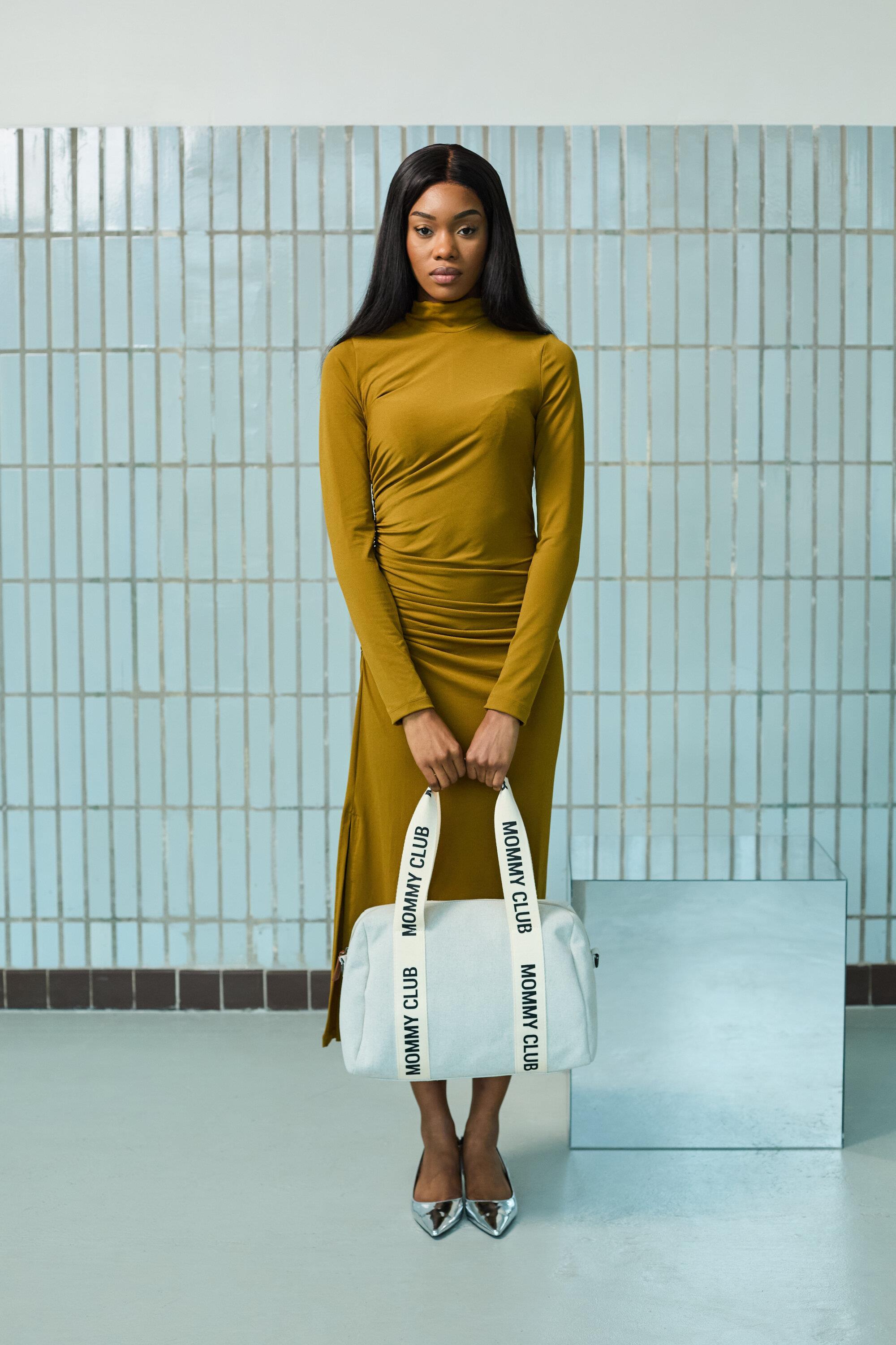 Mommy Club Bag, Kanvas Gri