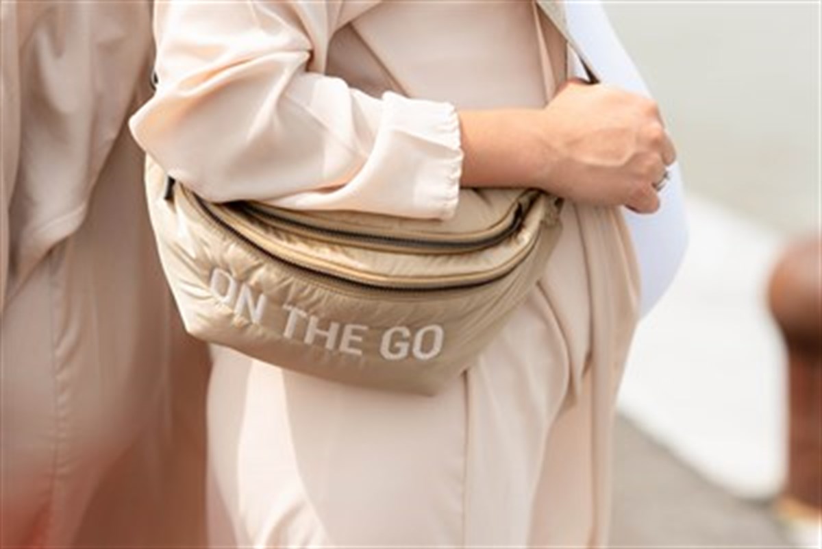 On The Go Bel Çantası Puffy, Bej