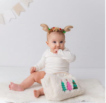 Peluş Organizer Çanta - Yılbaşı Ağaçları