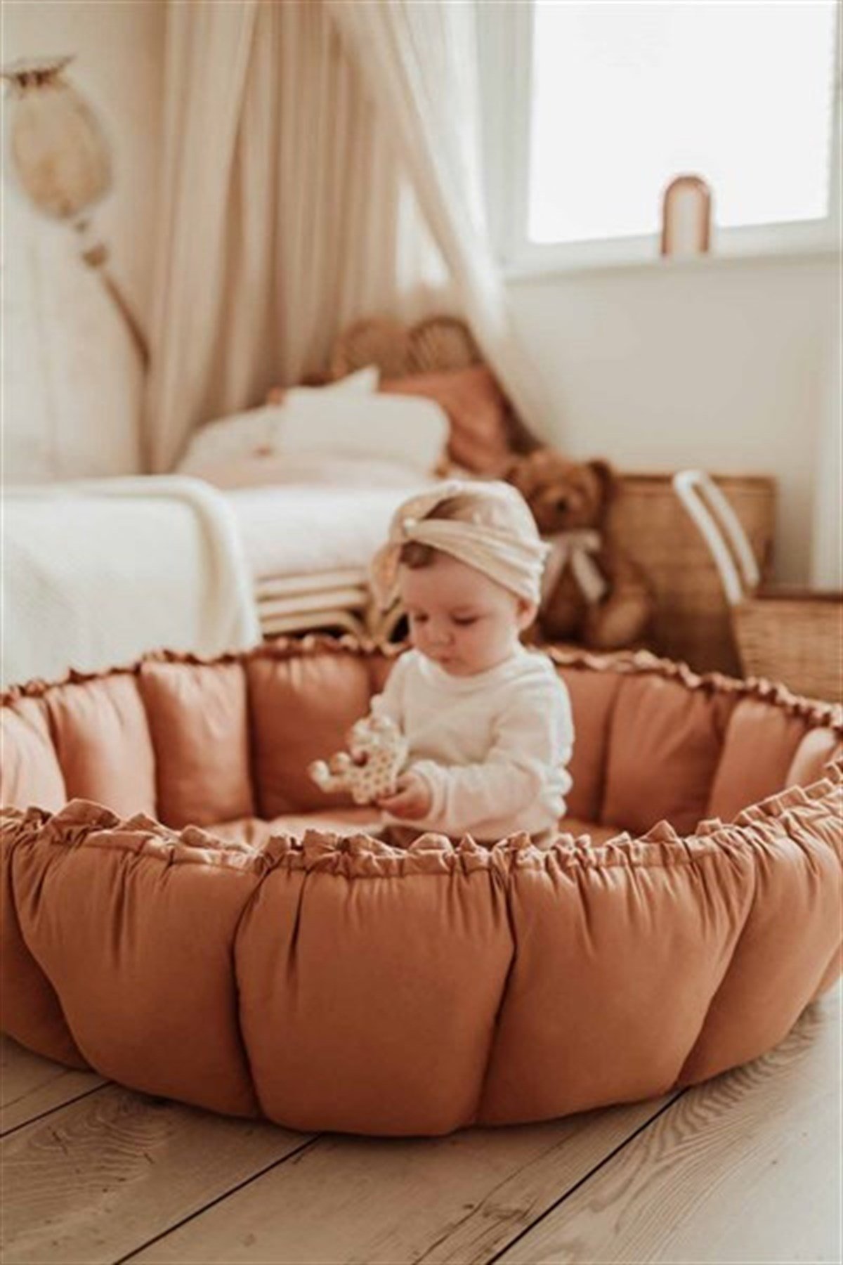 Play & Go Oyun Matı, Bloom Tawny Brown Organic