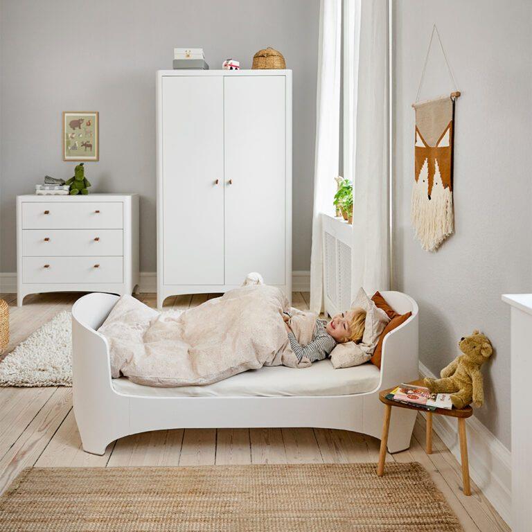 TEŞHİR İNDİRİMLİ/ Leander 3'lü Set / Leander Classic Dolap & Leander Classic Büyüyen Çocuk Karyola & Leander Classic Şifonyer, Beyaz