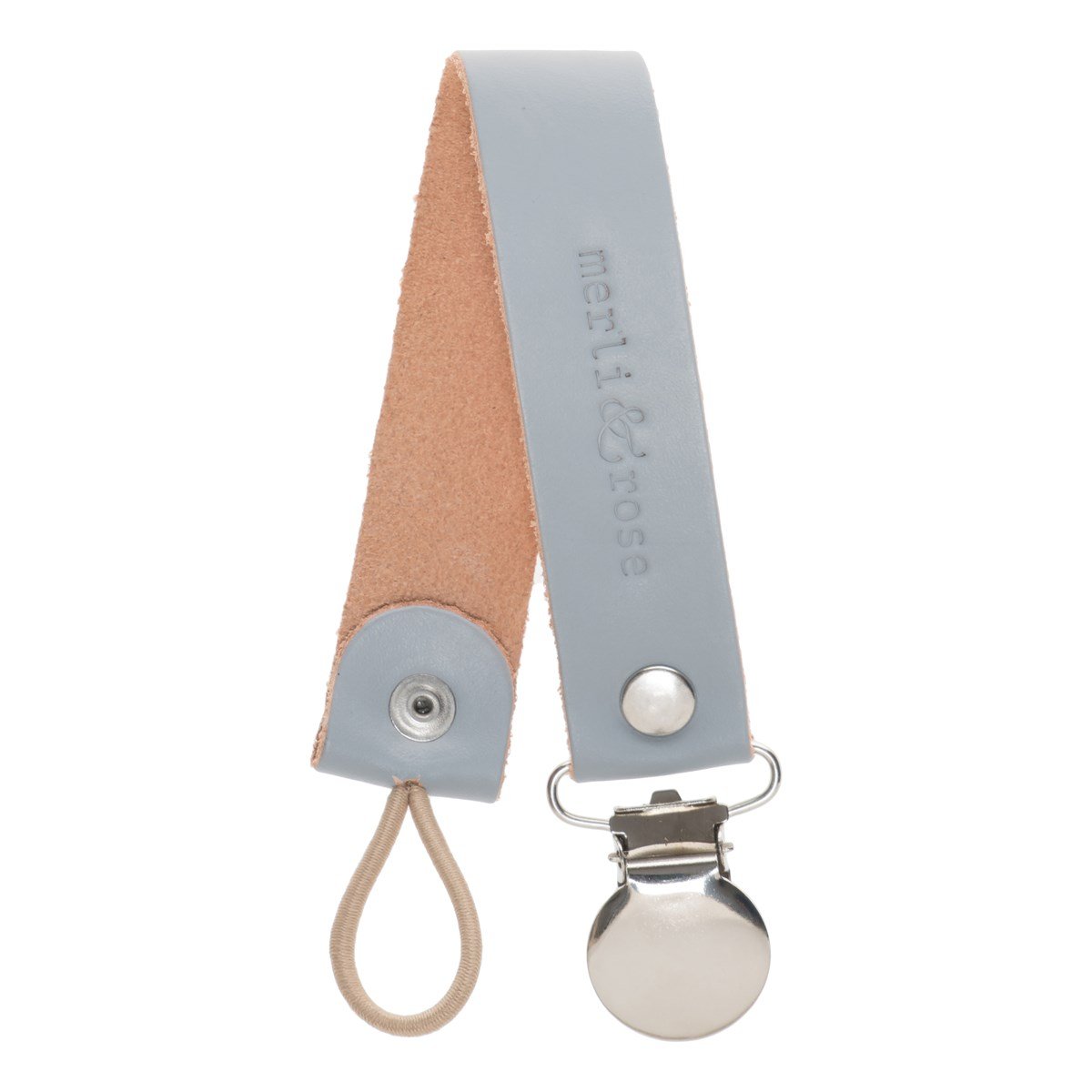 Vejetal Deri Emzik Askısı - Ice Grey