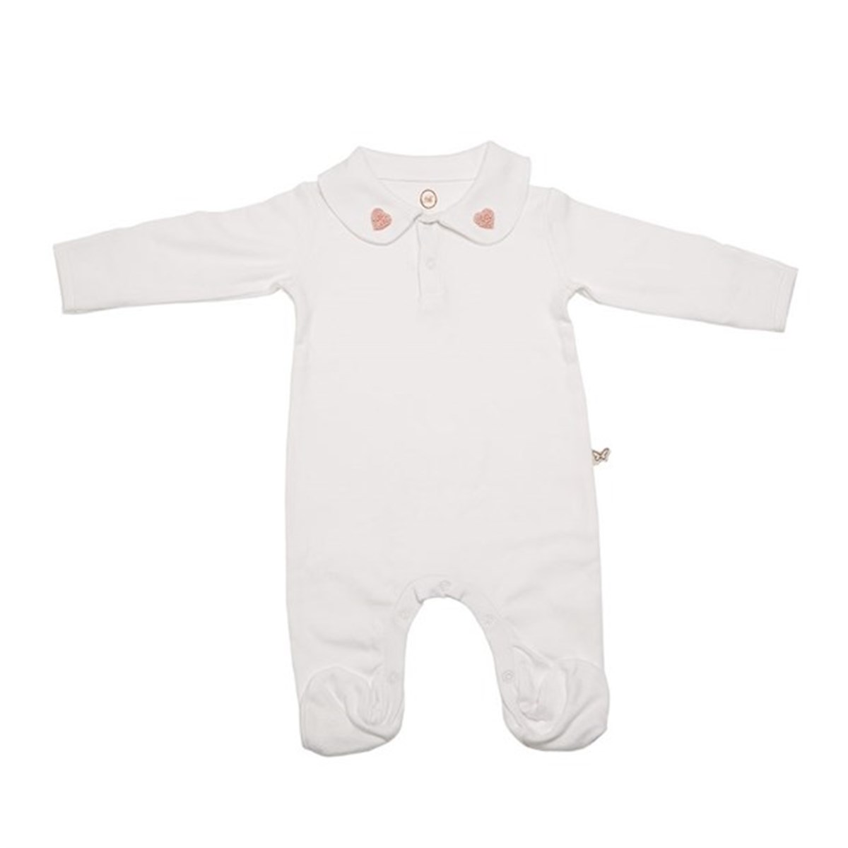 Yakası Nakışlı Tulum / Kız (0-3 ay)