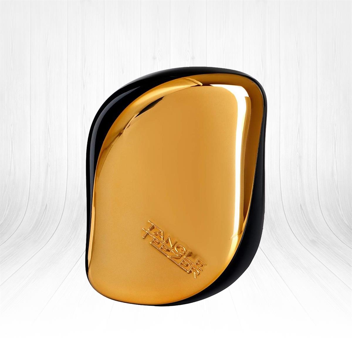 Yetişkin Fırça Tangle Teezer Compact Styler // Metallic Gold + Black