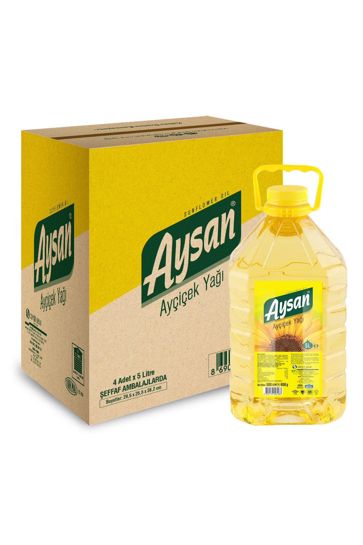 Aysan Ayçiçek Yağı 5 Lt Pet x 4