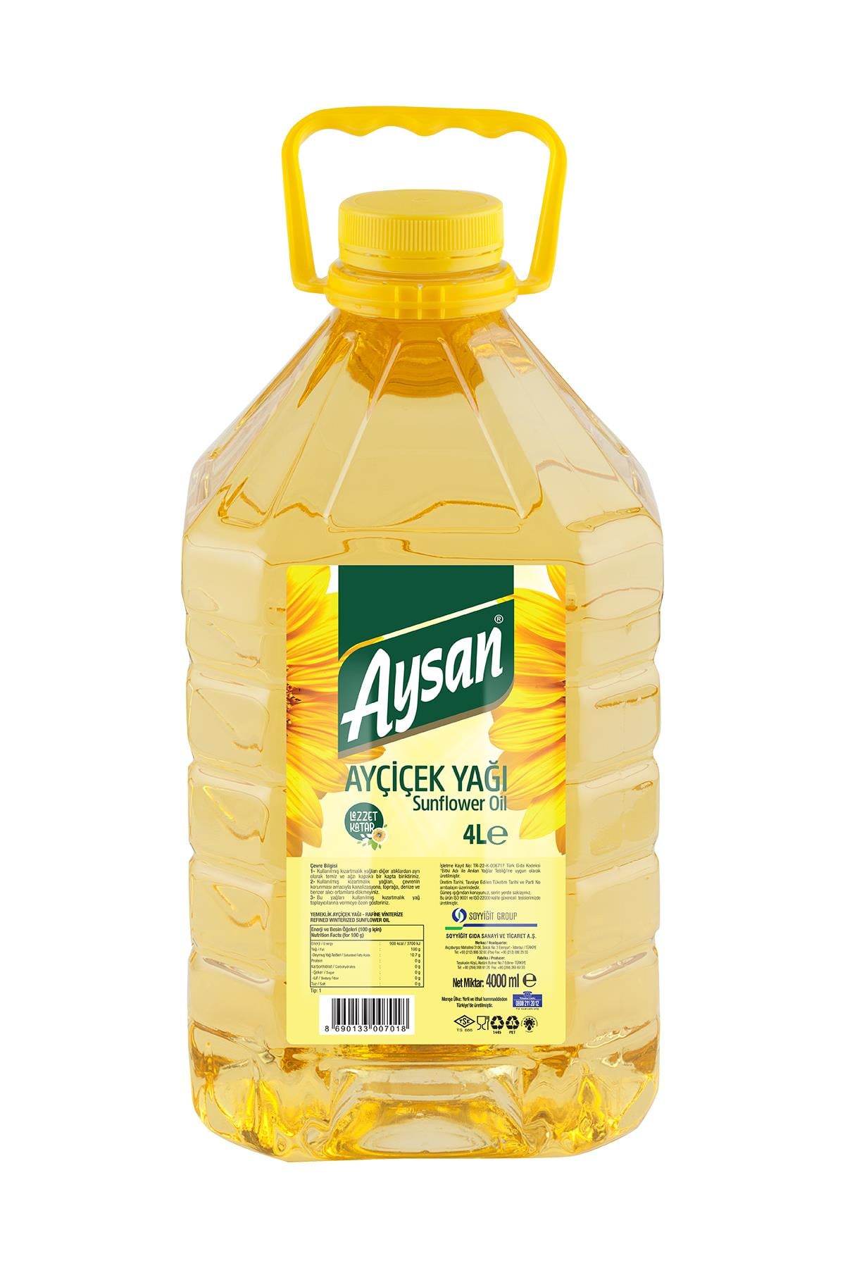 Aysan Ayçiçek Yağı Pet 4 Lt