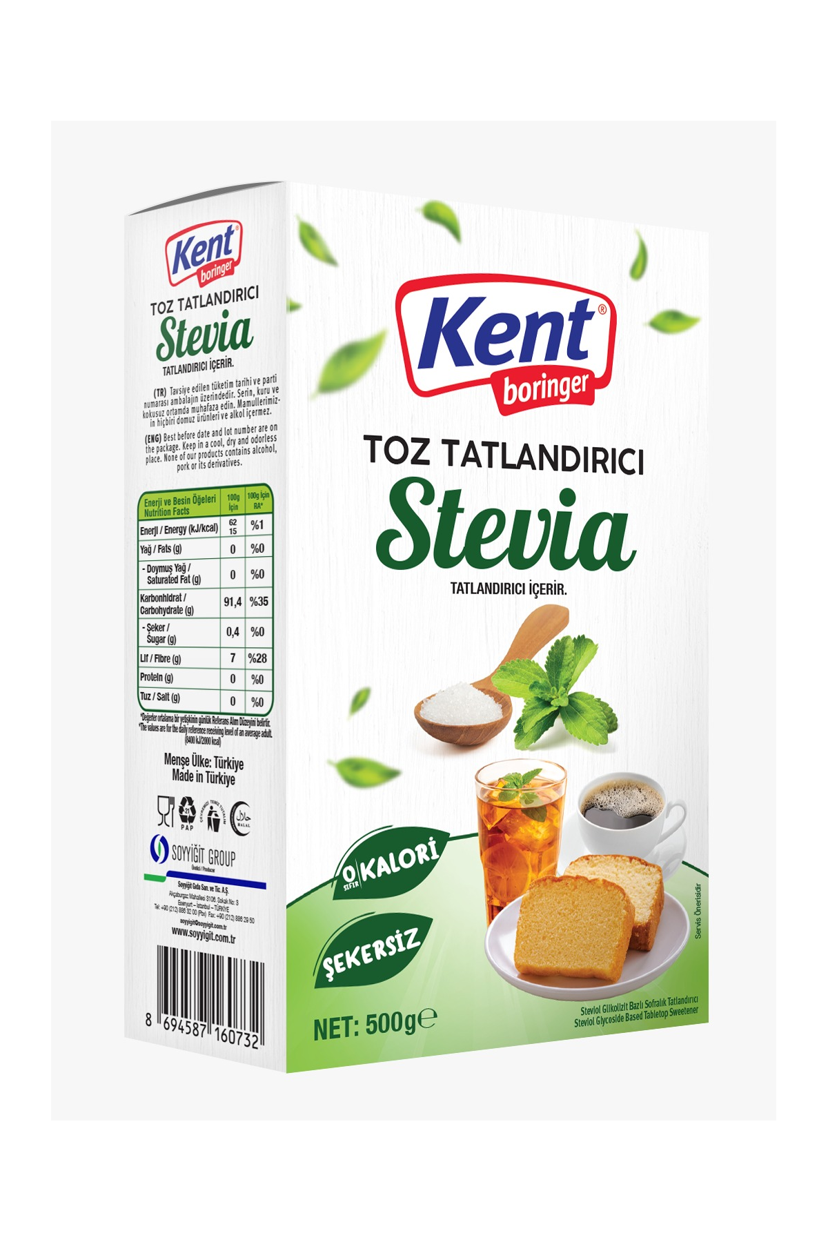 KB SteviaTatlandırıcı Toz 500 gr.