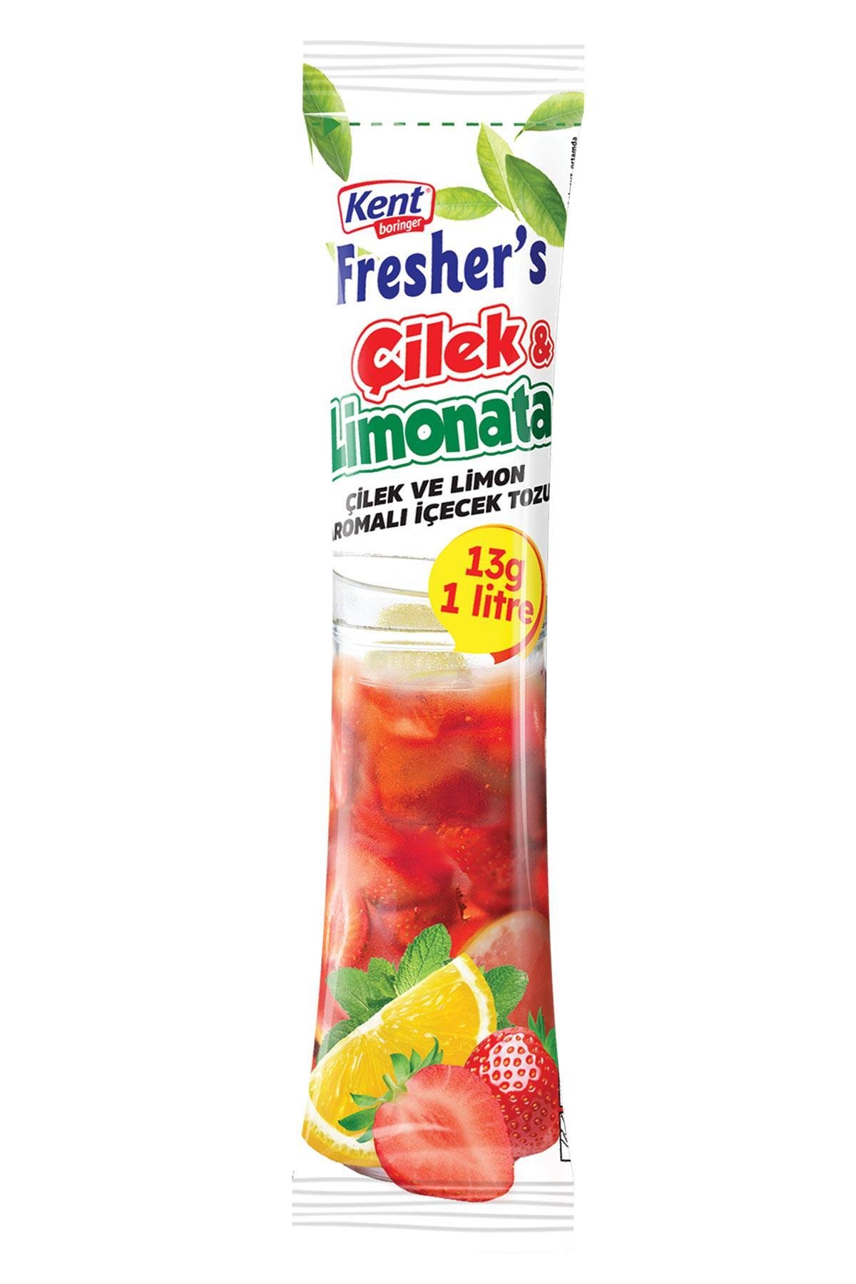Kent Boringer Fresher's Çilekli Limonata 13 gr *48 Adet