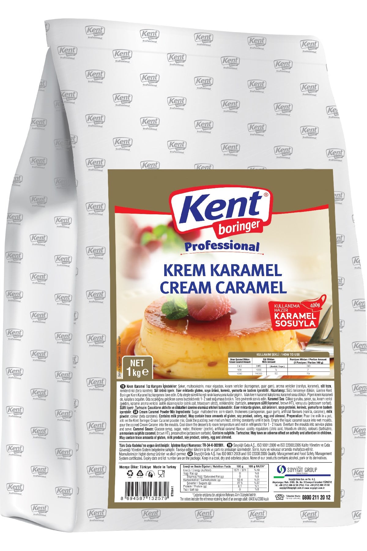 Kent Boringer Krem Karamel 1 Kg