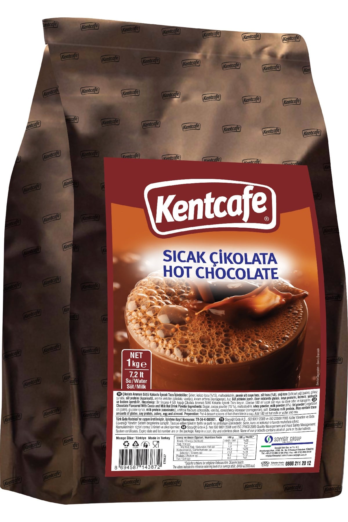 Kentcafe Sıcak Çikolata Klasik 1 Kg
