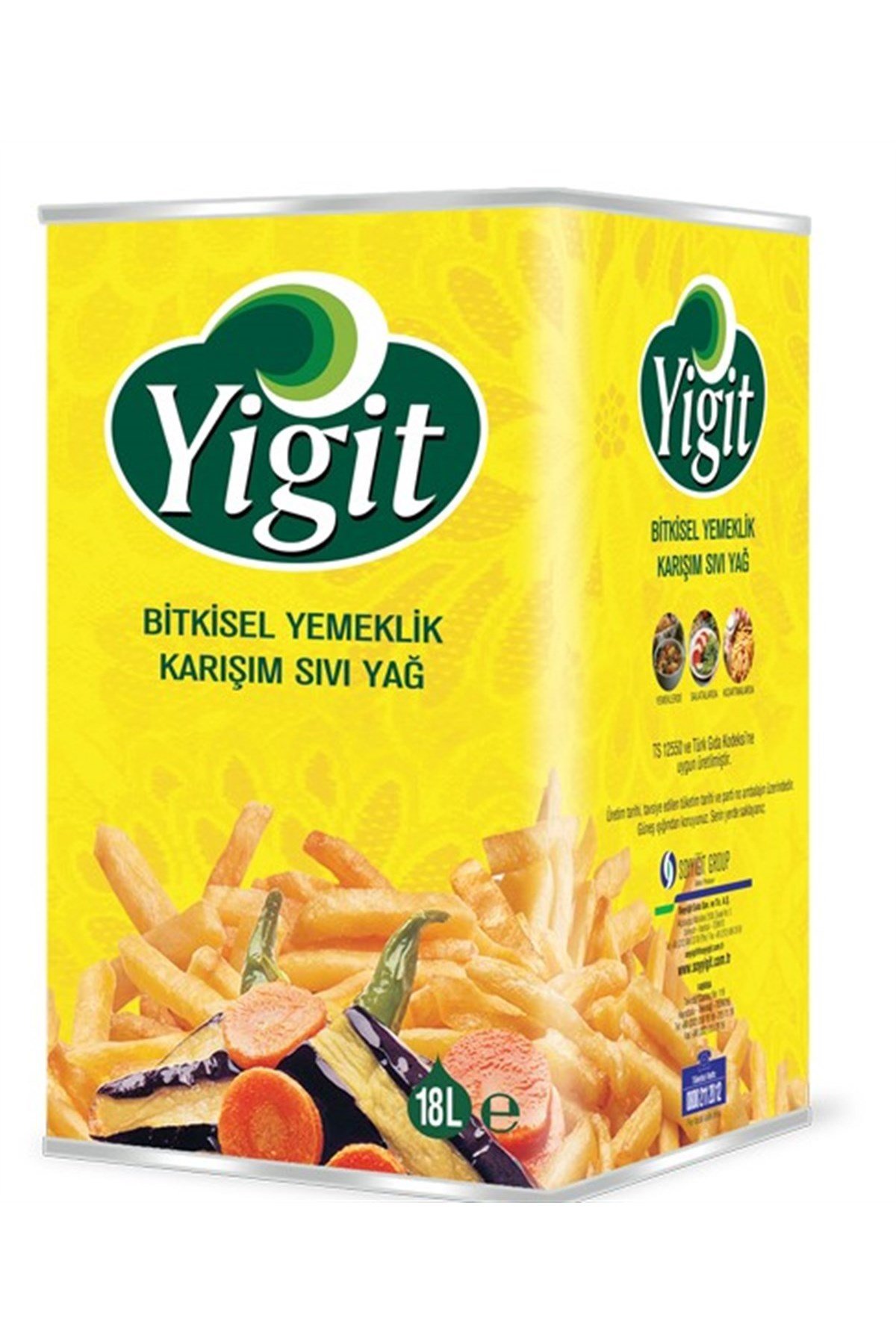 Yiğit Bitkisel Karışım Yağı 18 Lt