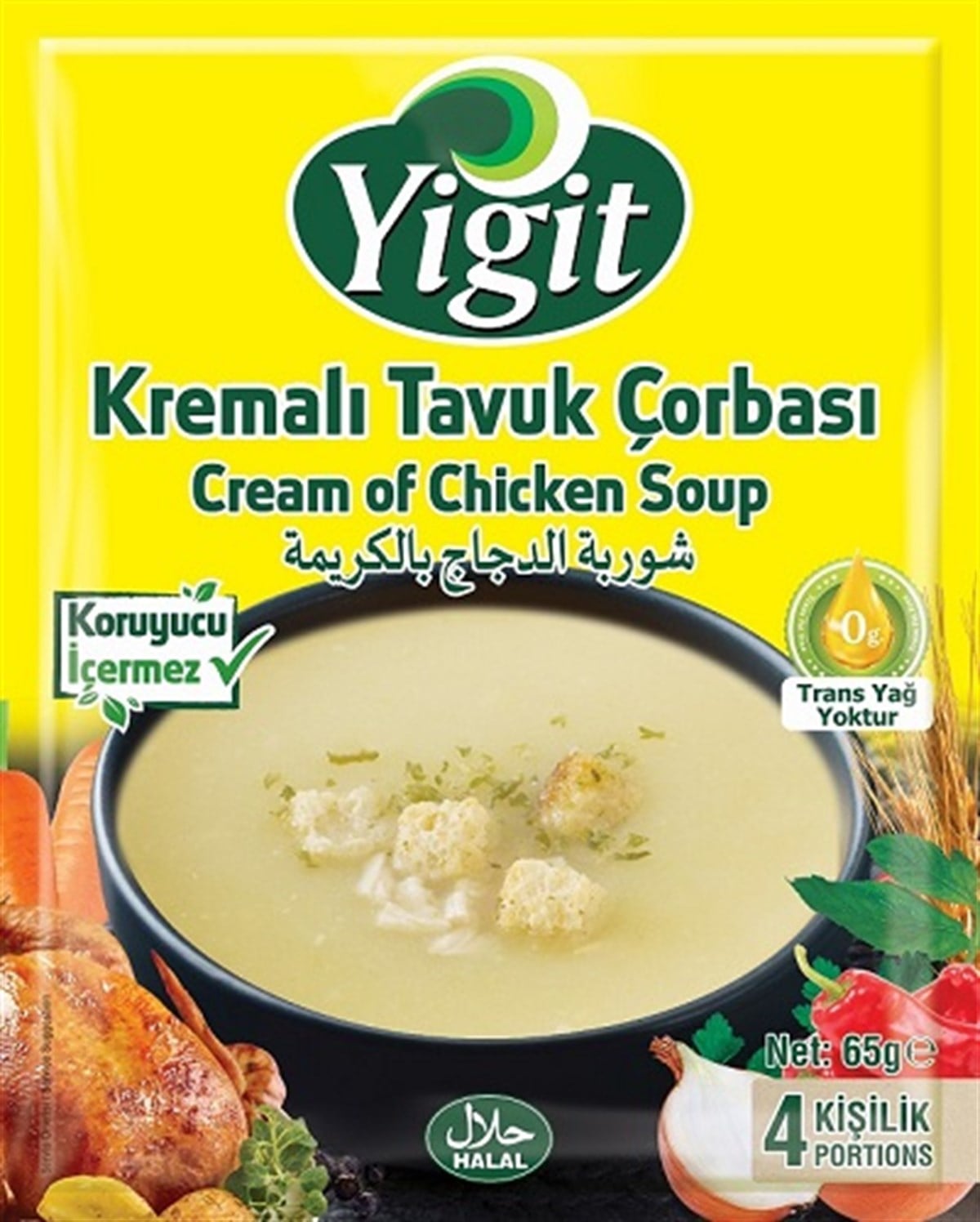 Yiğit Hazır Çorba Kremalı Tavuk 65 Gr * 200 Adet