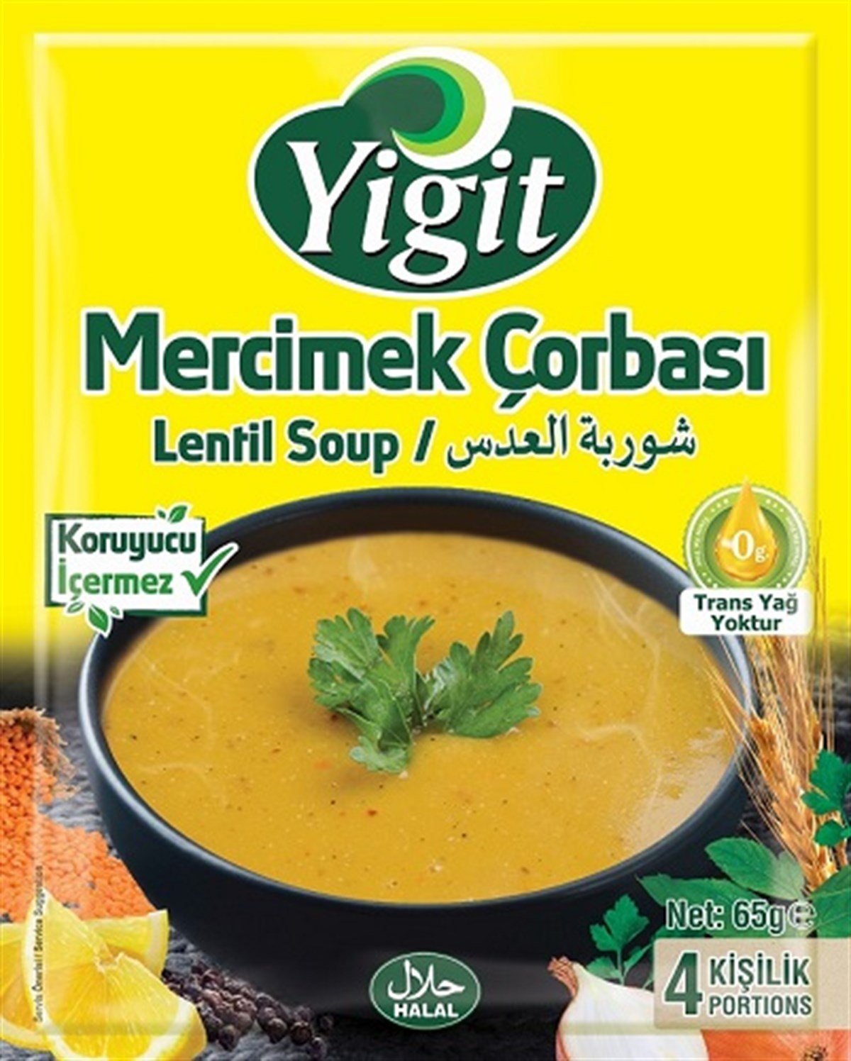 Yiğit Hazır Çorba Mercimek 65 Gr * 200 Adet