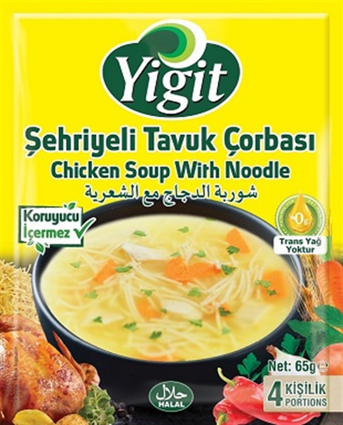 Yiğit Hazır Çorba Şehriyeli Tavuk 65 Gr * 200 Adet