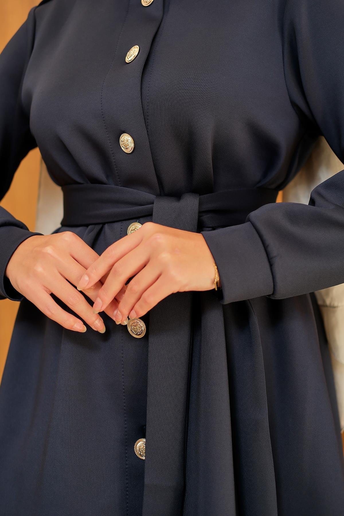 Apoletli Kemerli İkili Takım Lacivert