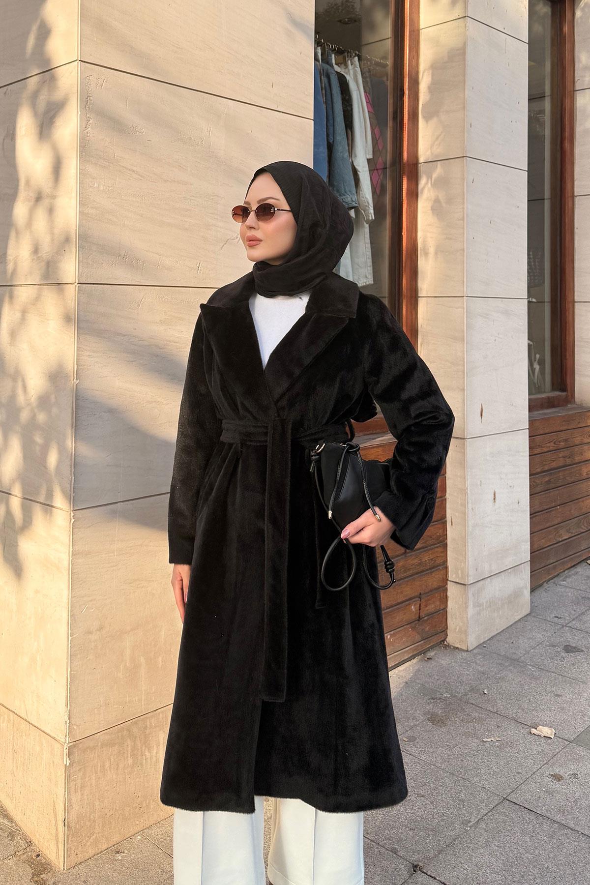 Apoletli Uzun Kaban Siyah