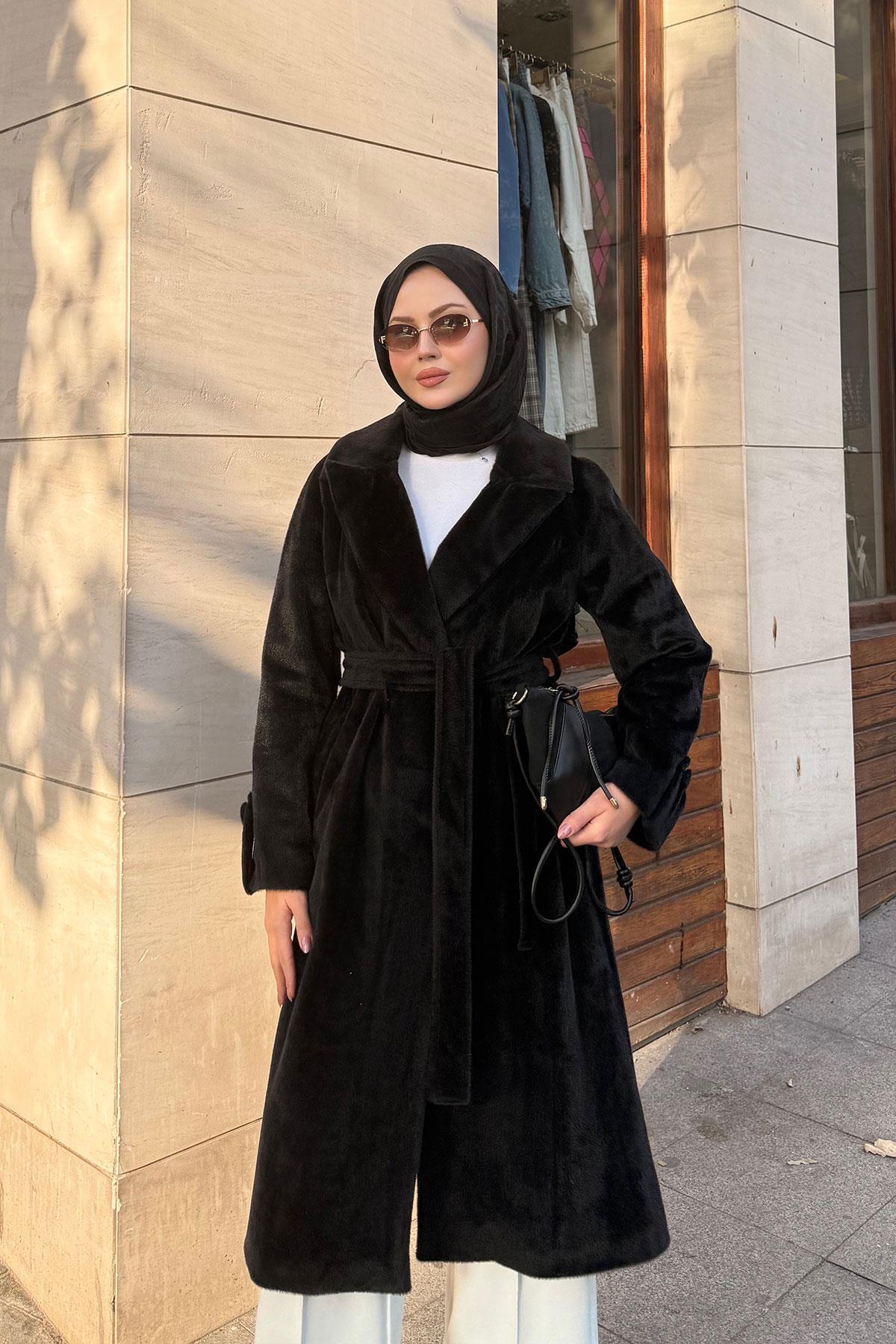 Apoletli Uzun Kaban Siyah