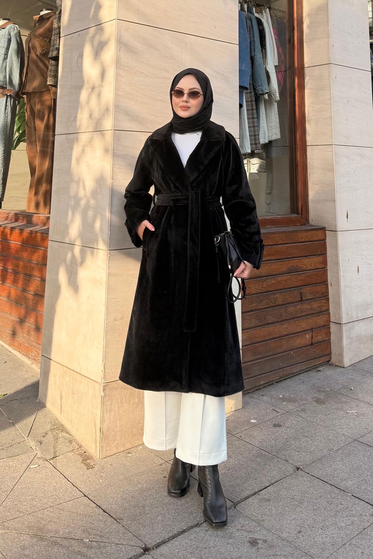 Apoletli Uzun Kaban Siyah