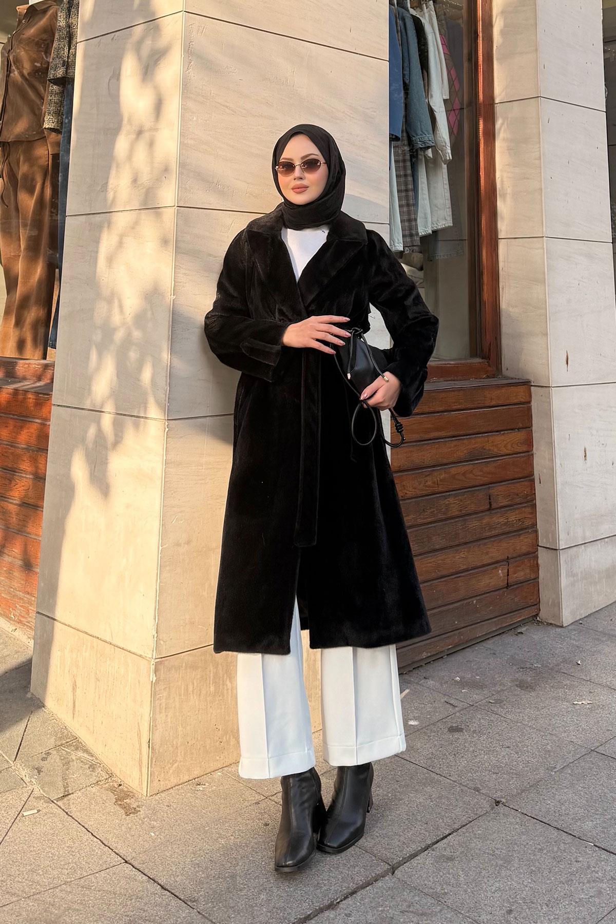 Apoletli Uzun Kaban Siyah