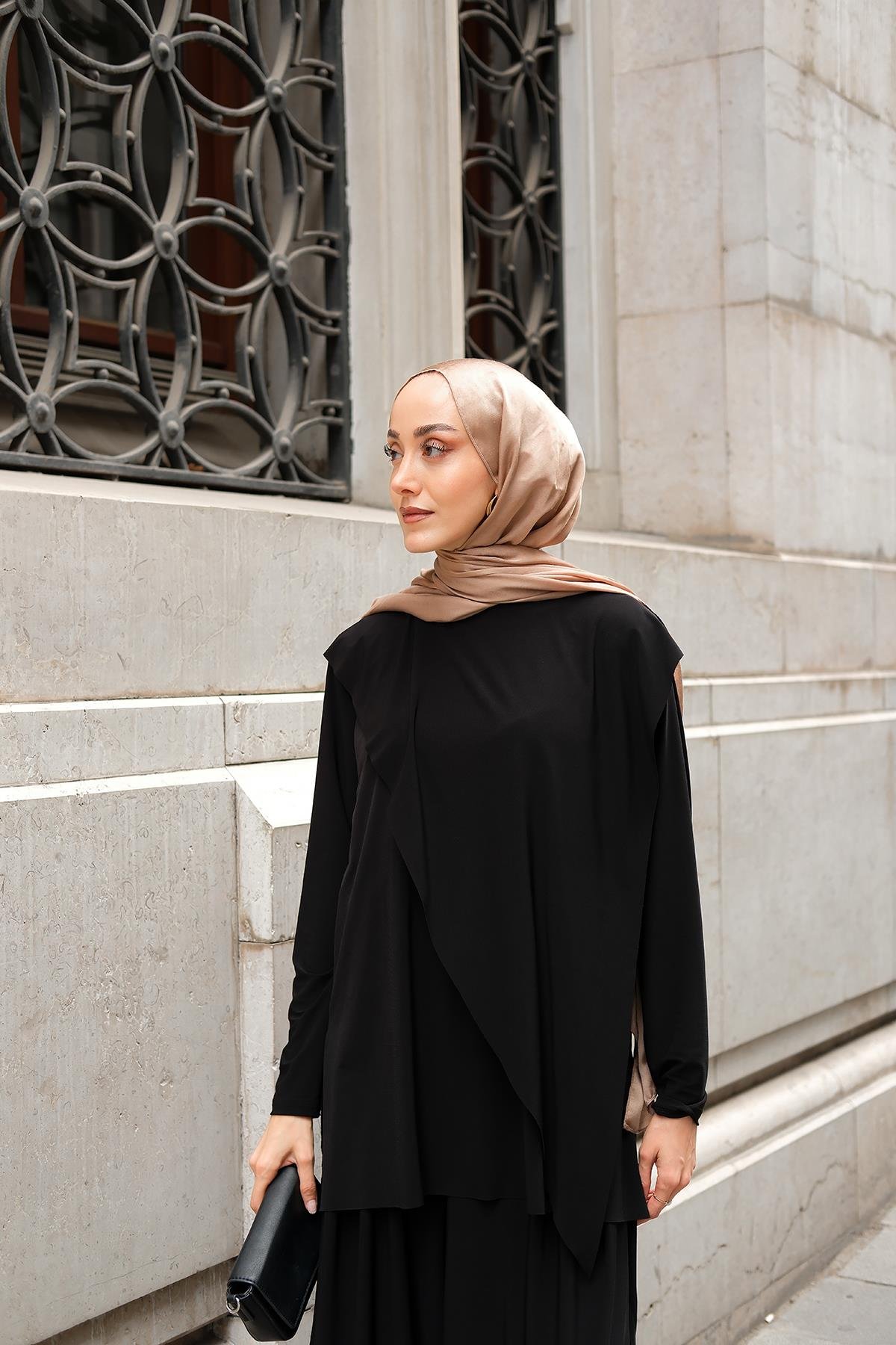 Asimetrik Salaş Takım Siyah