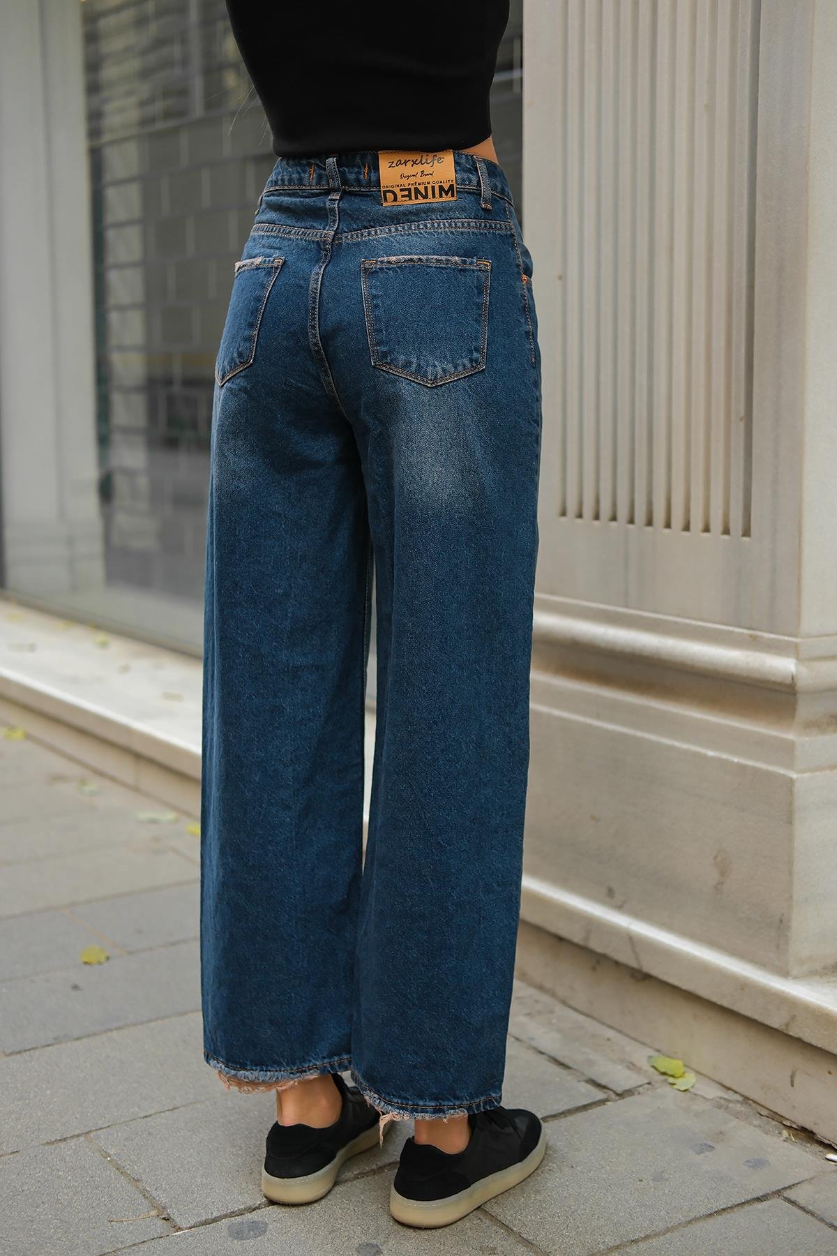 Baggy Model Kot Pantolon Koyu Mavi