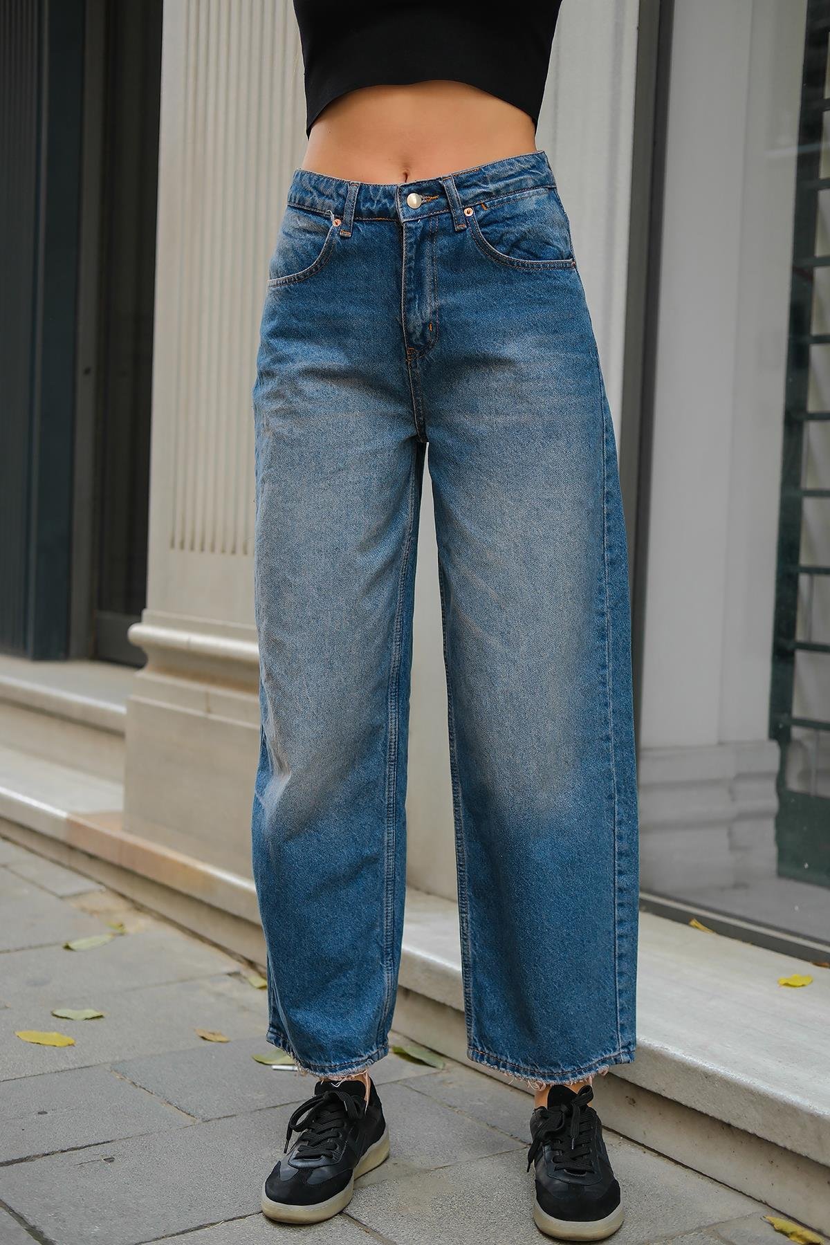 Baggy Model Kot Pantolon Mavi