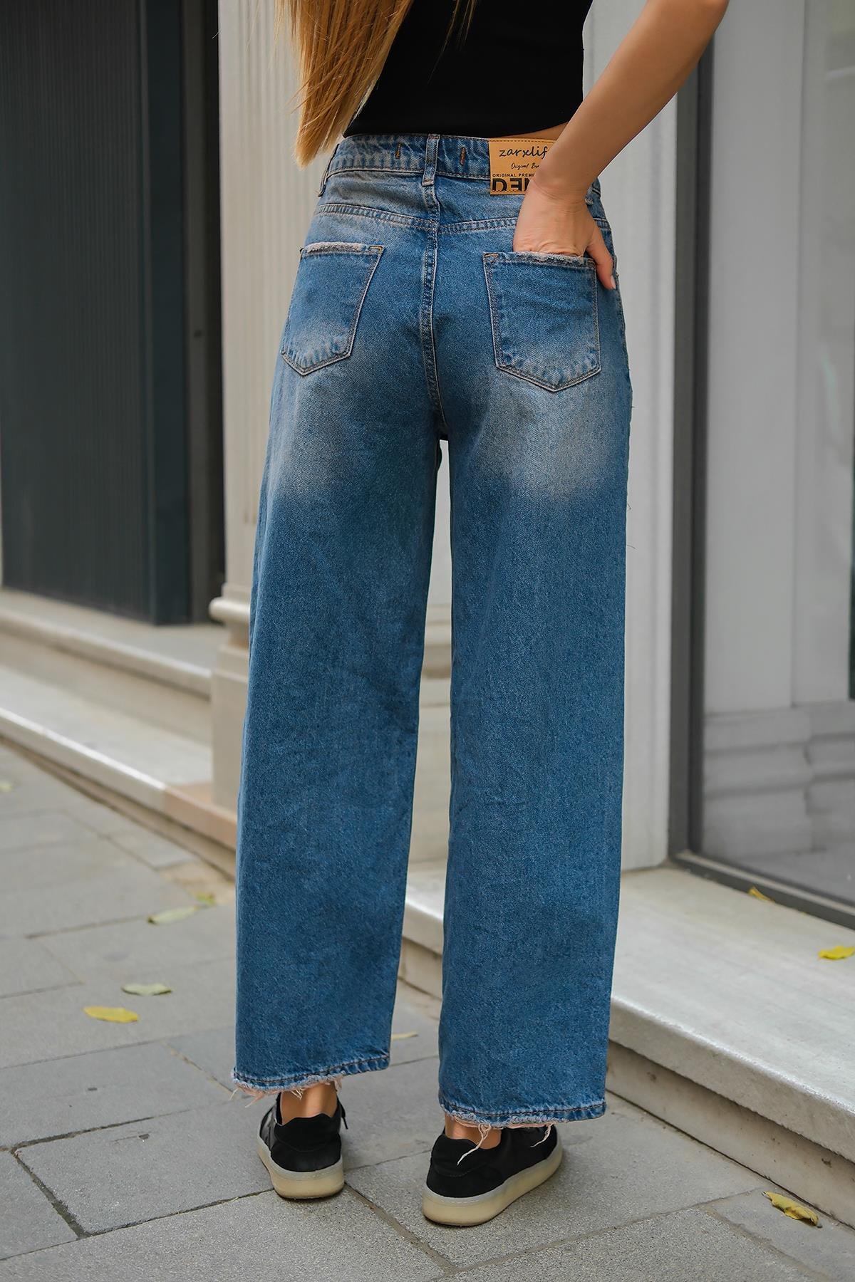 Baggy Model Kot Pantolon Mavi