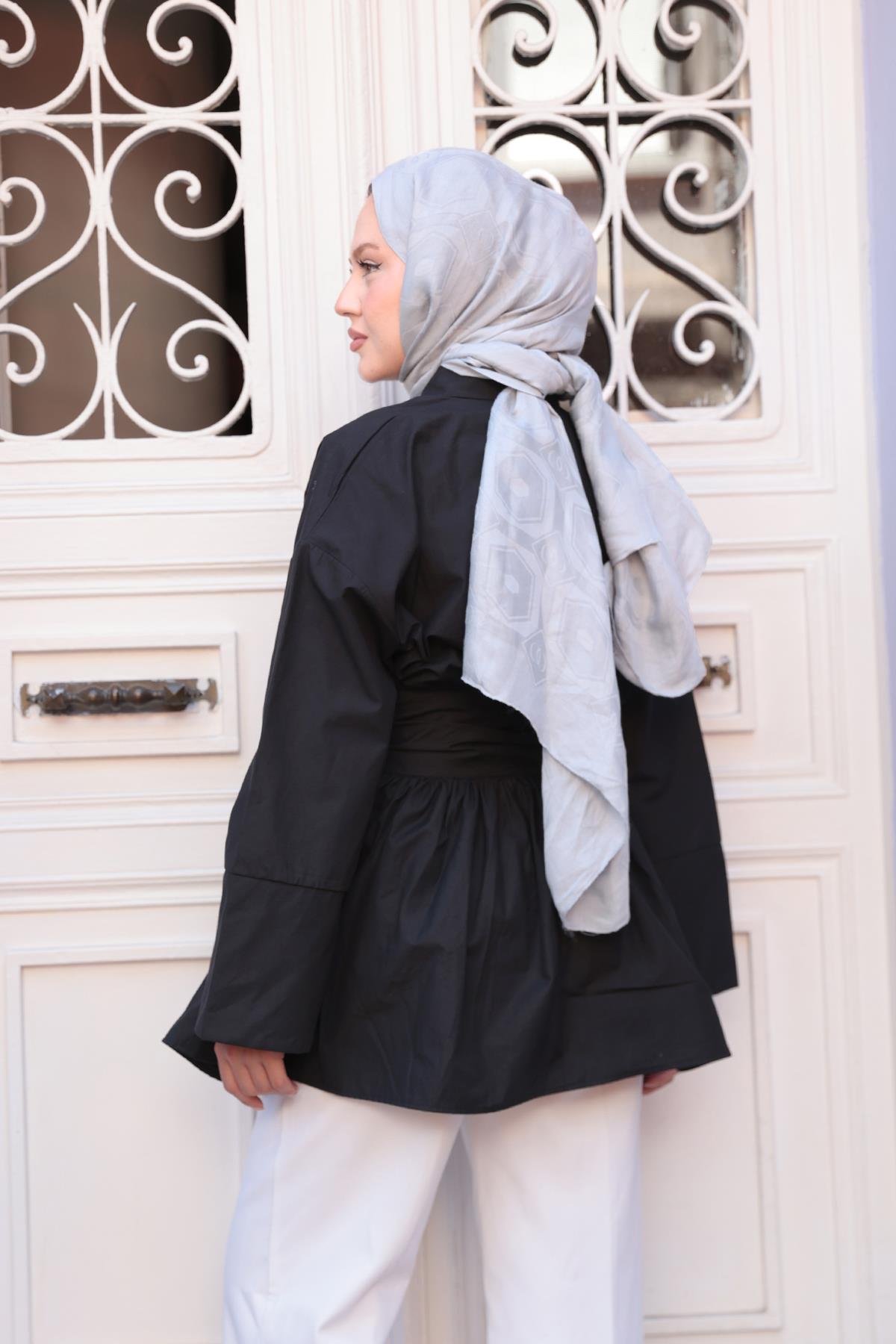 Bali Poplin Gömlek Siyah