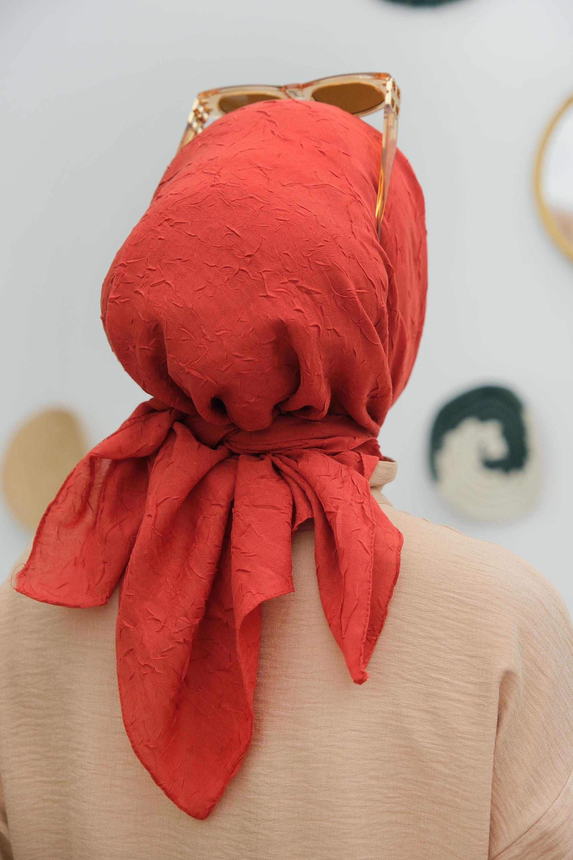 Bambu Kraş Eşarp Kiremit