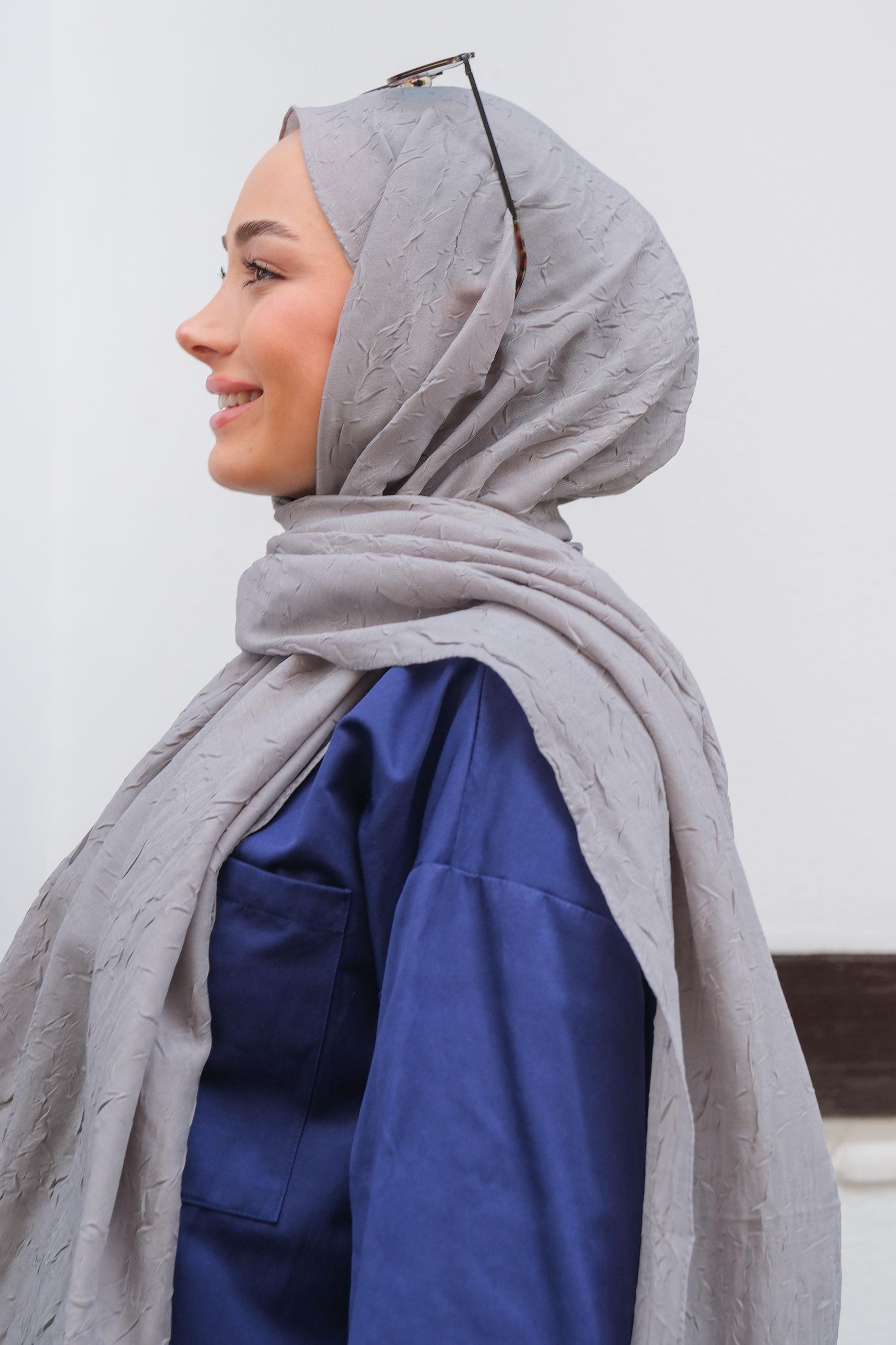 Bambu Kraş Şal Gri