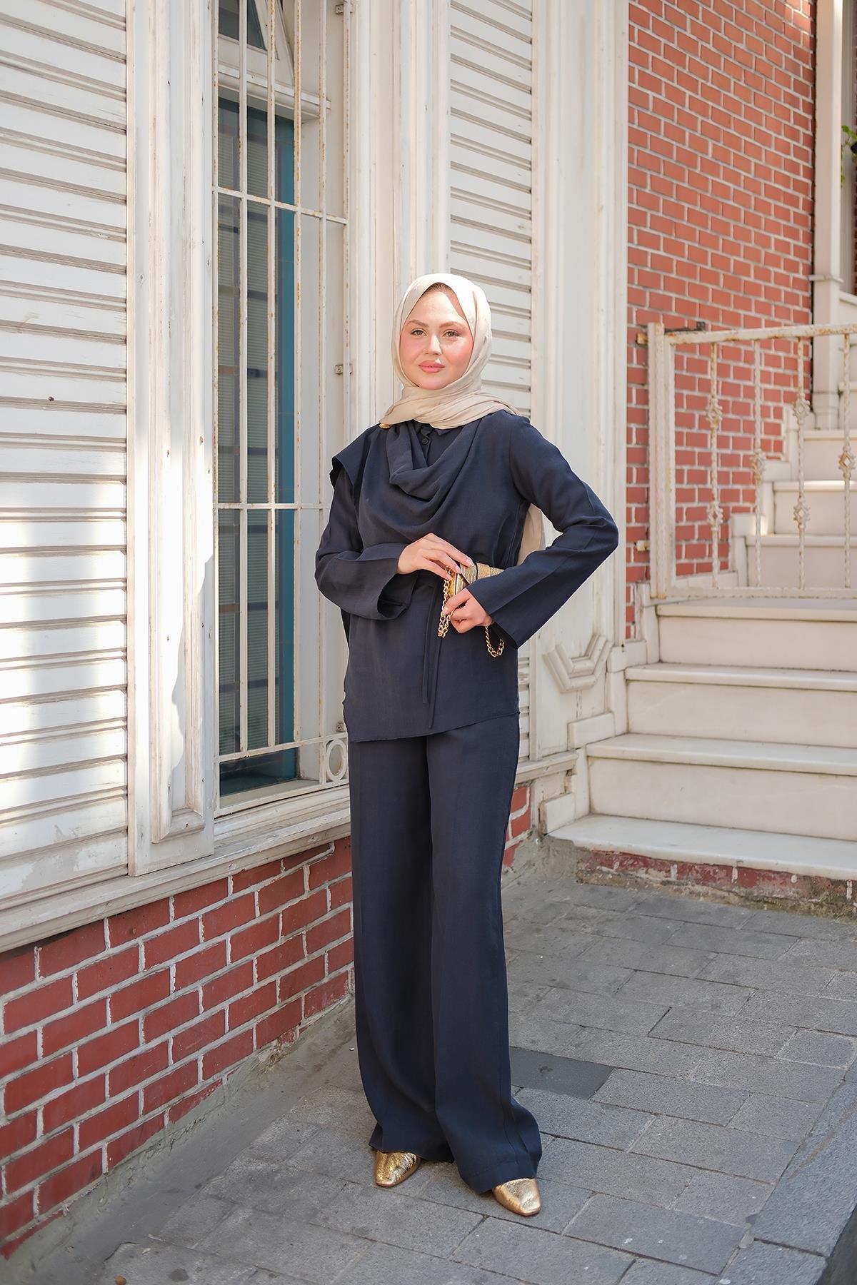 Begonya Takım Lacivert