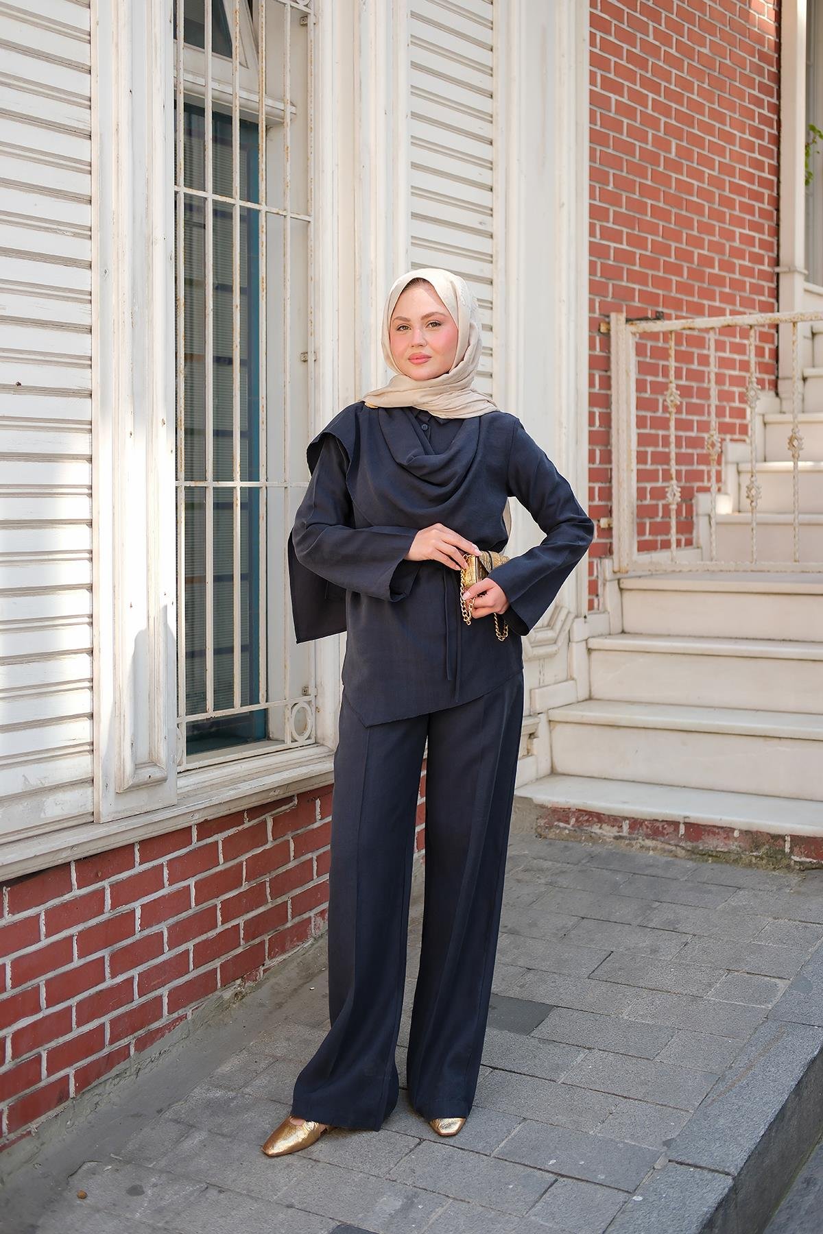 Begonya Takım Lacivert