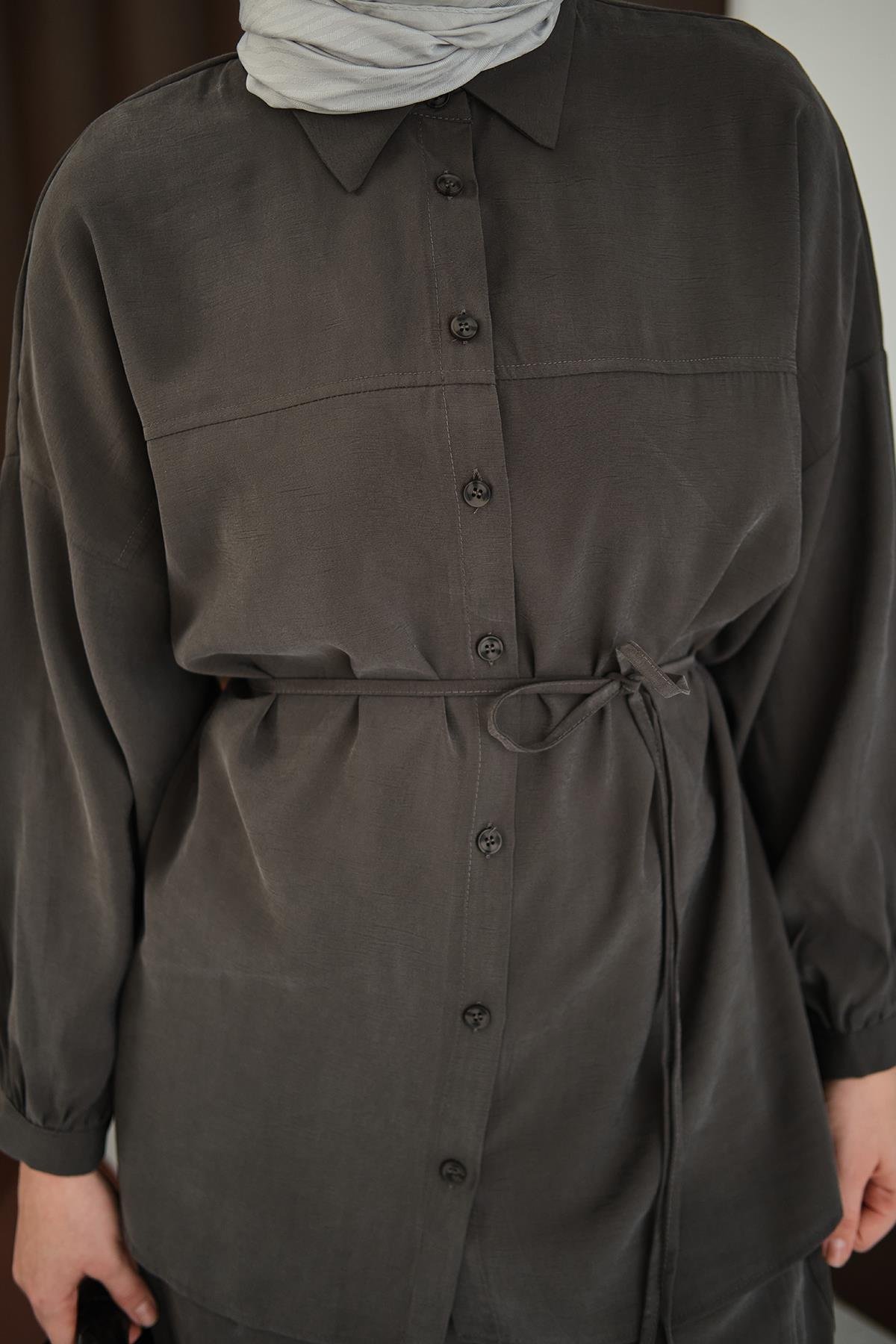 Bel Bağlamalı İkili Takım Antrasit